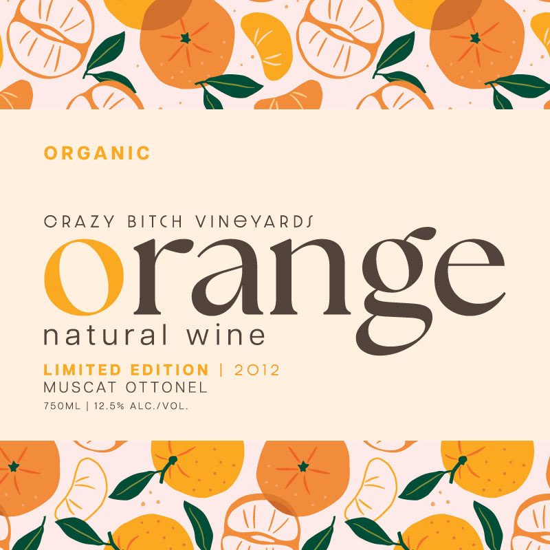orange wine label - alternate 2