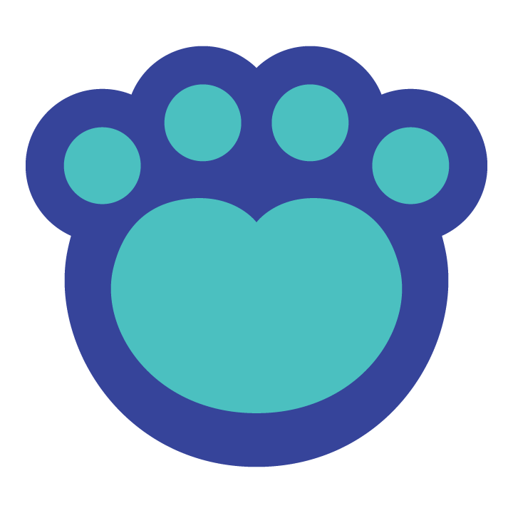 paw print floor decal