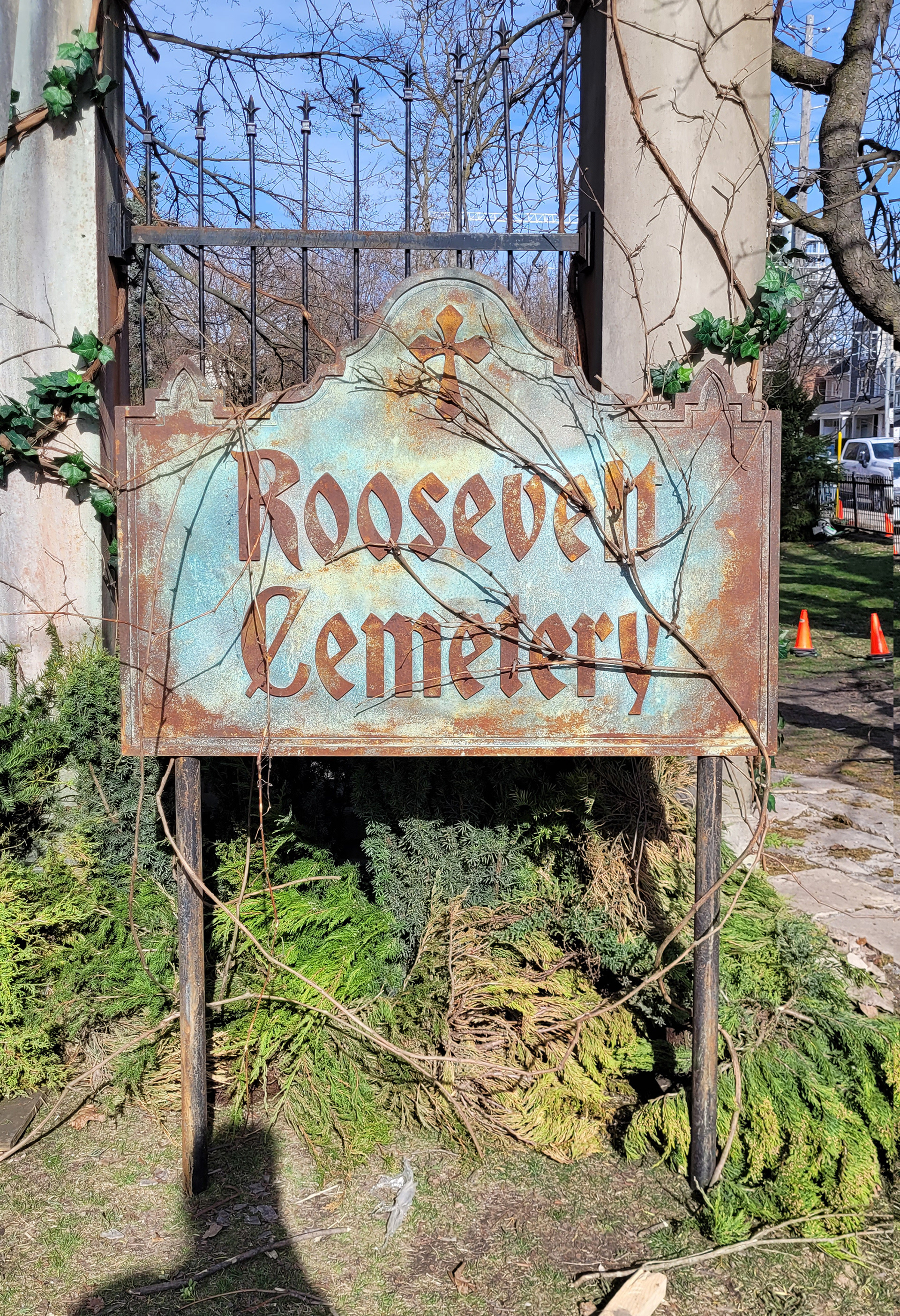 final sign installed on set