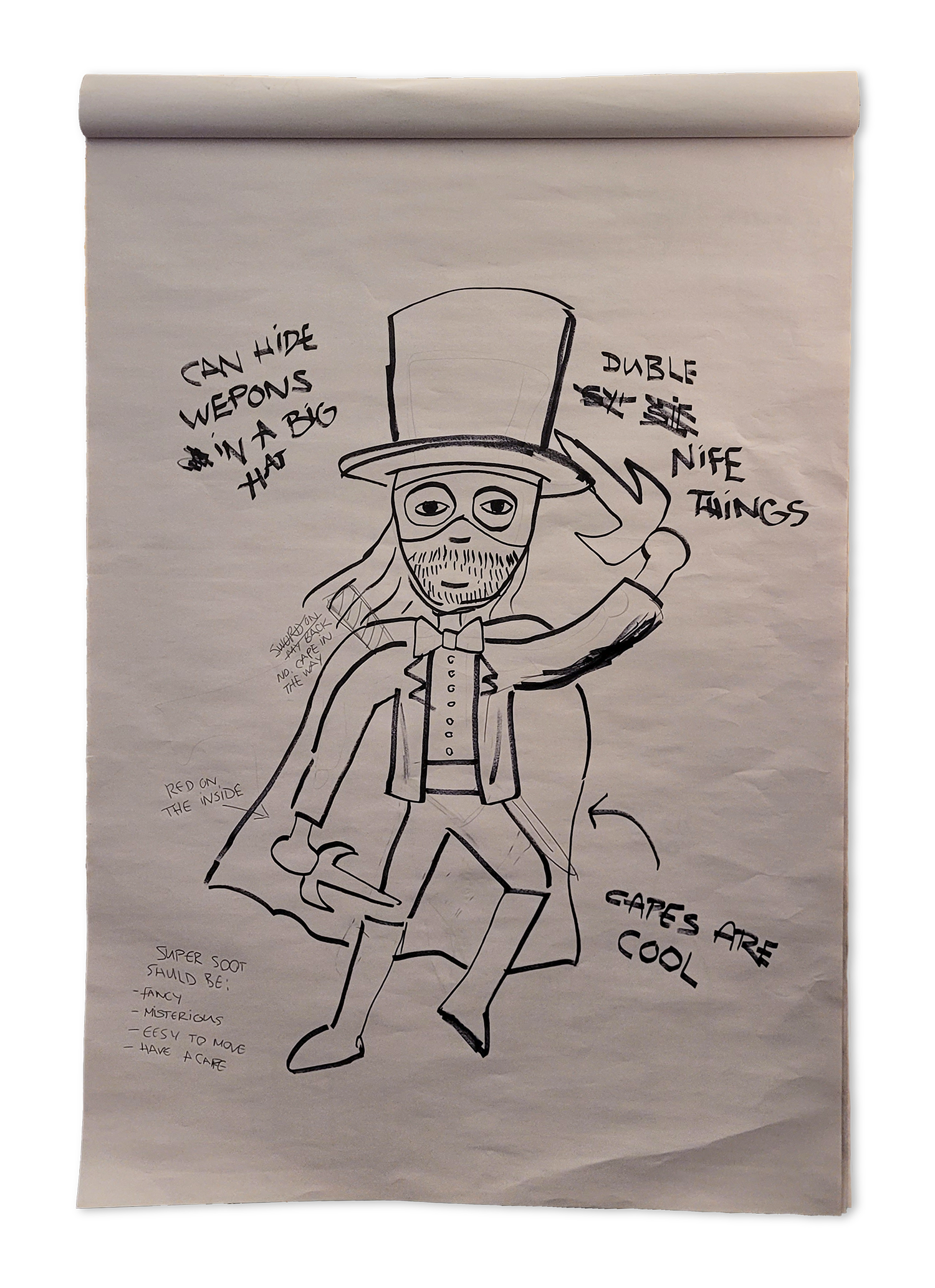 Nandor's superhero costume