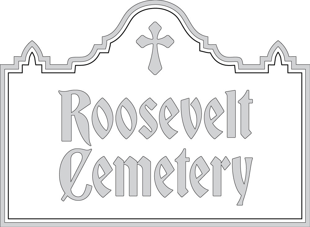 vector outline for cemetery sign