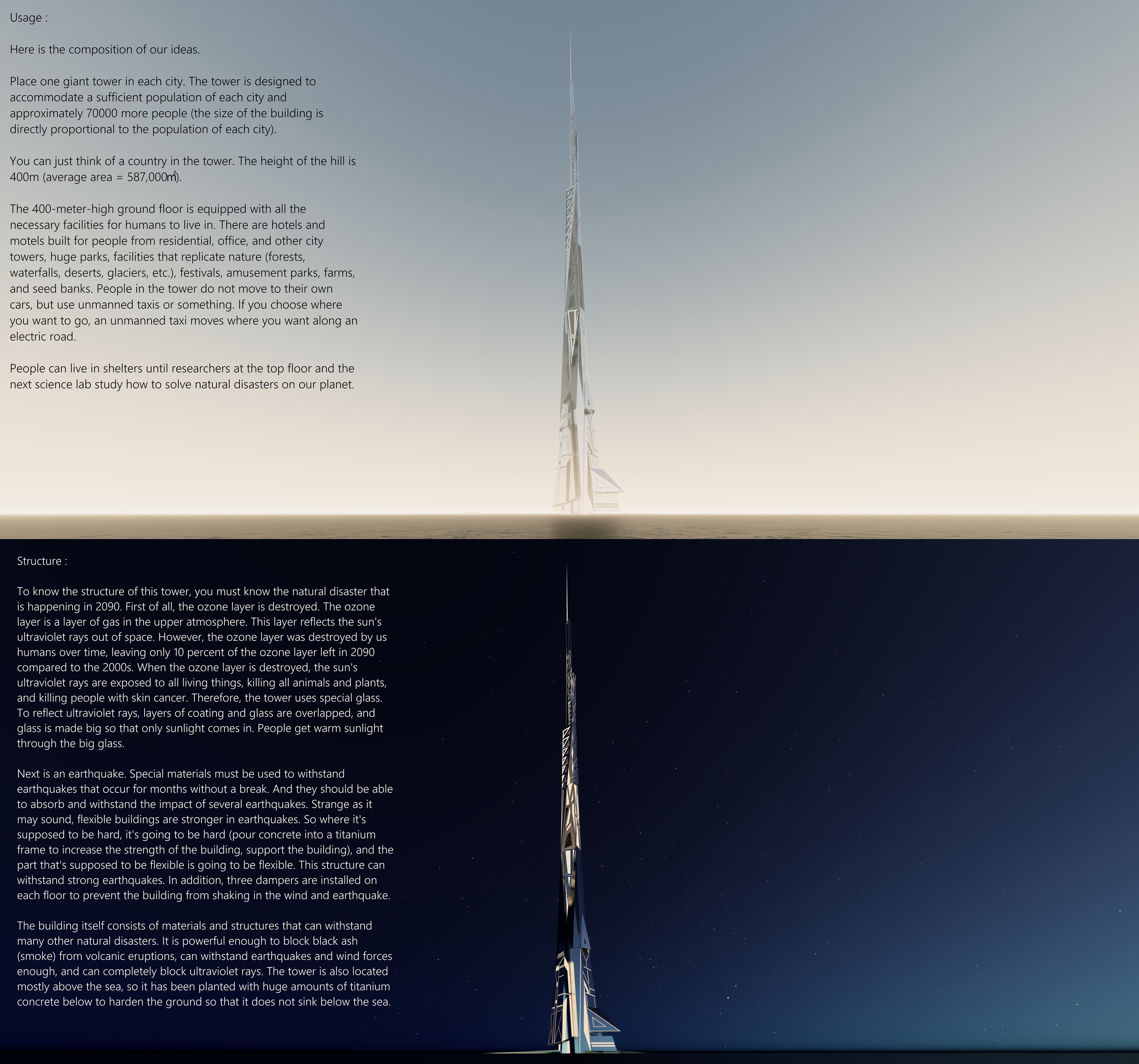 Tower of the Next Century Usage & Structure