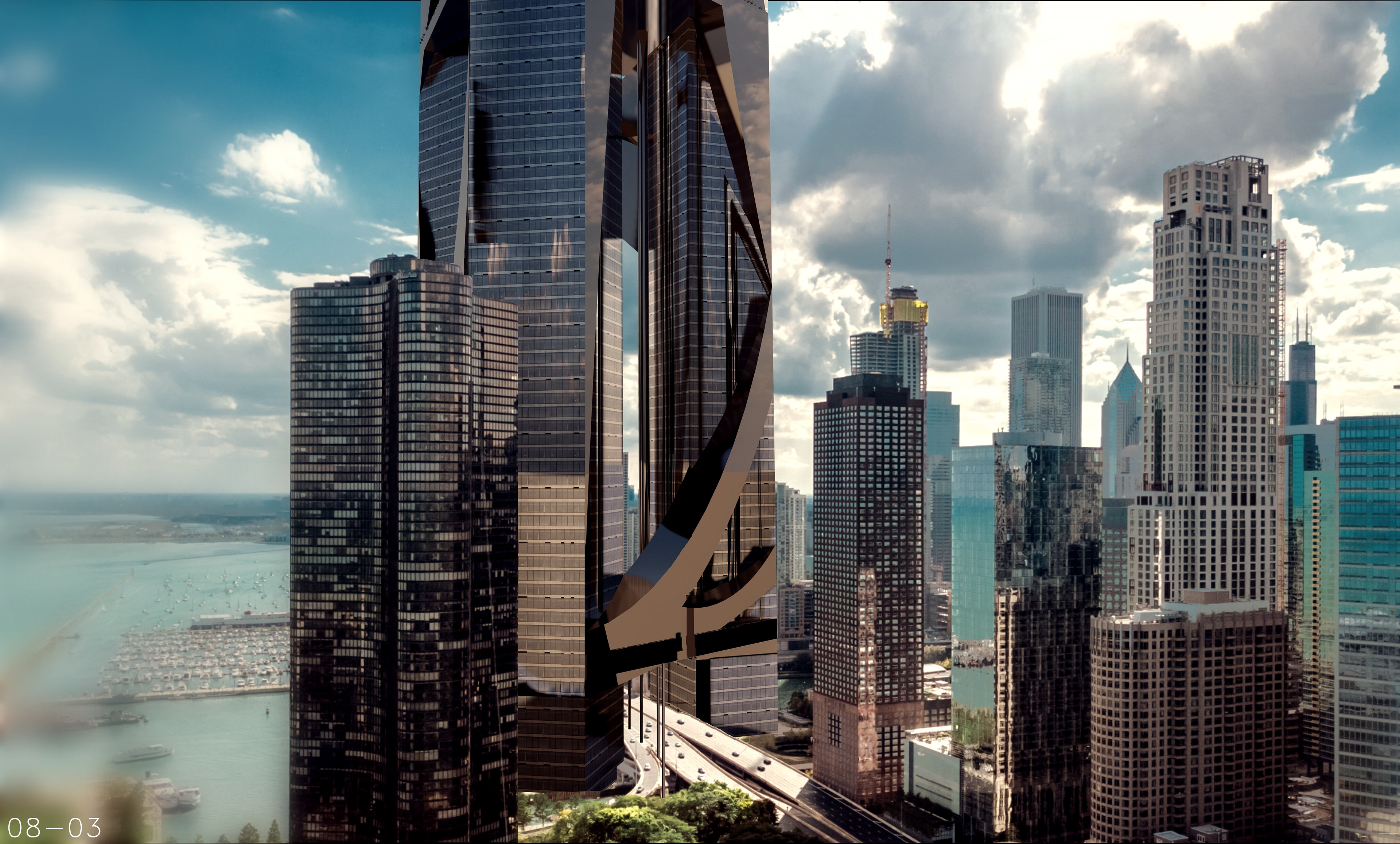Chicago Sky Tower, Ground floor view