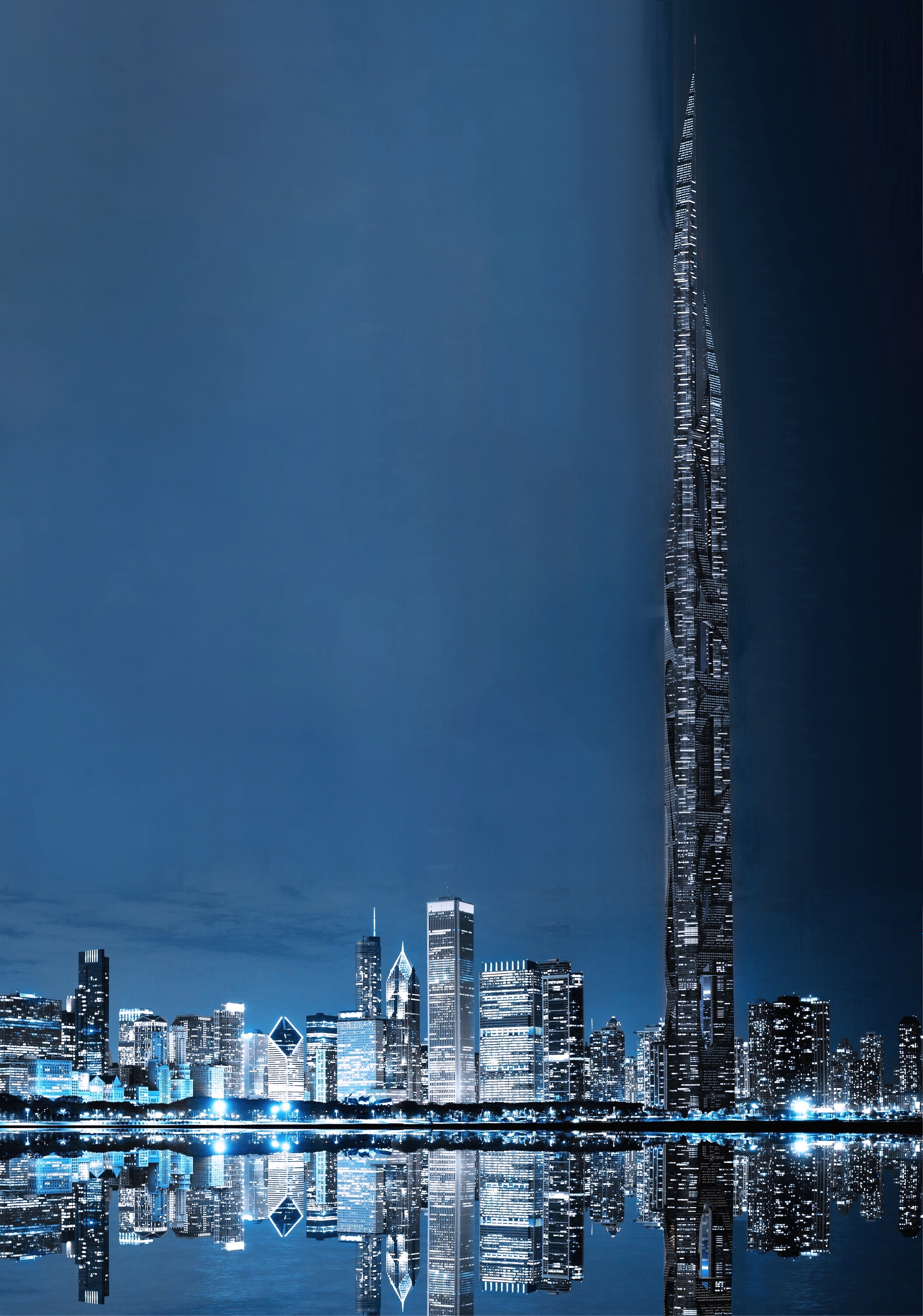 Chicago Sky Tower, night view