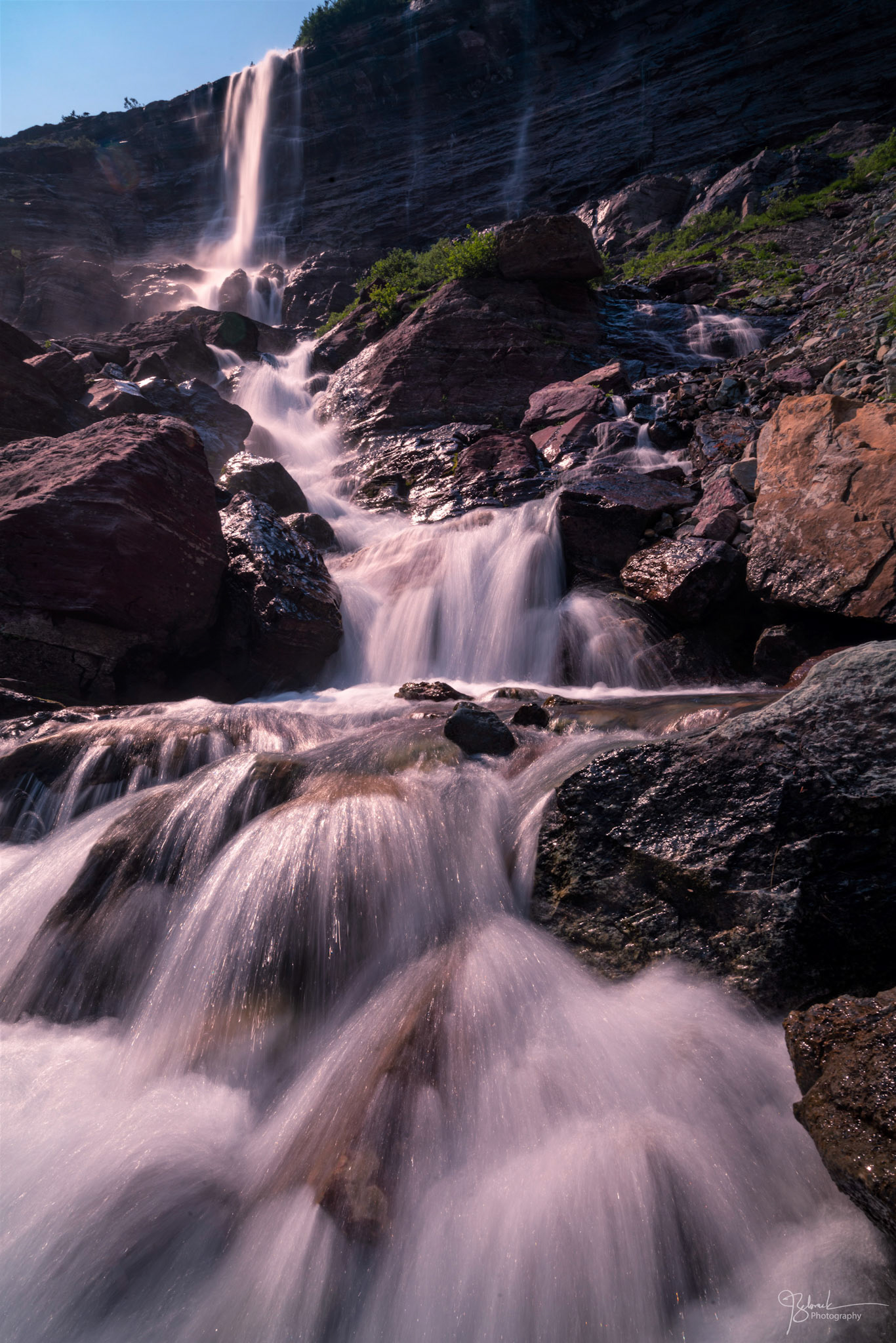 Morning Glacier Falls