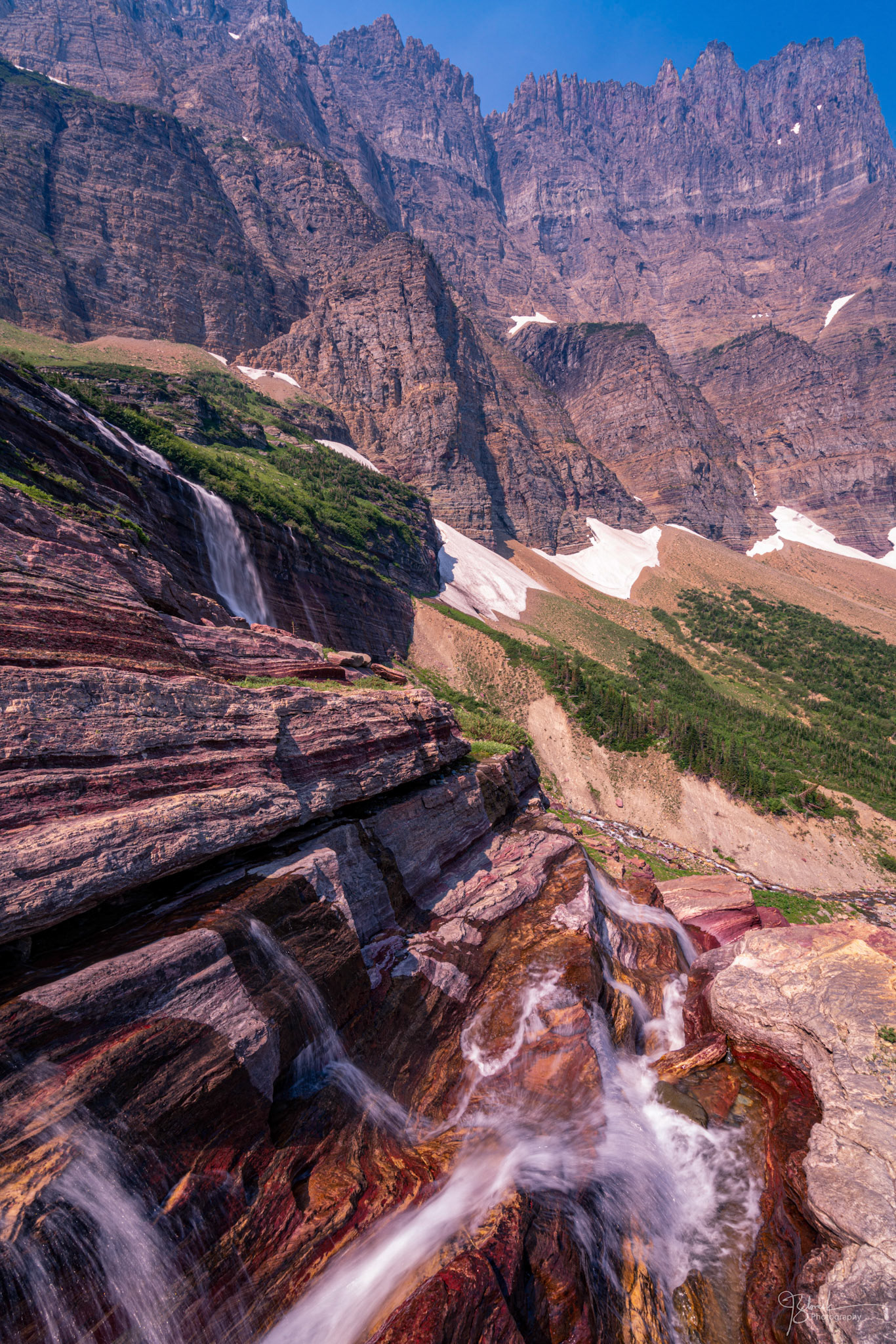 Morning Glacier Falls