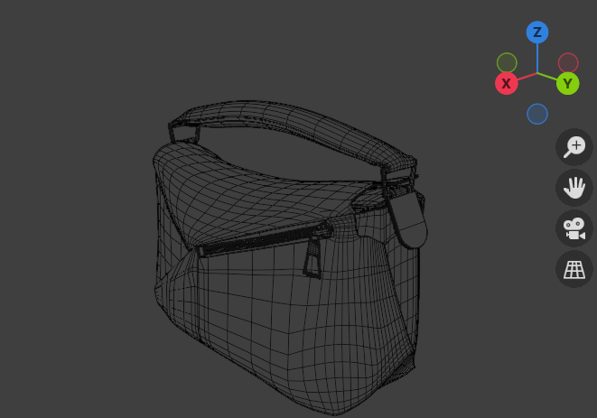 I used Blender to create an accurate 3D model of the Loewe Puzzle Bag. Relying on detailed references, I meticulously recreated the distinctive shapes and intricate stitching of the bag, ensuring maximum fidelity to the original design.