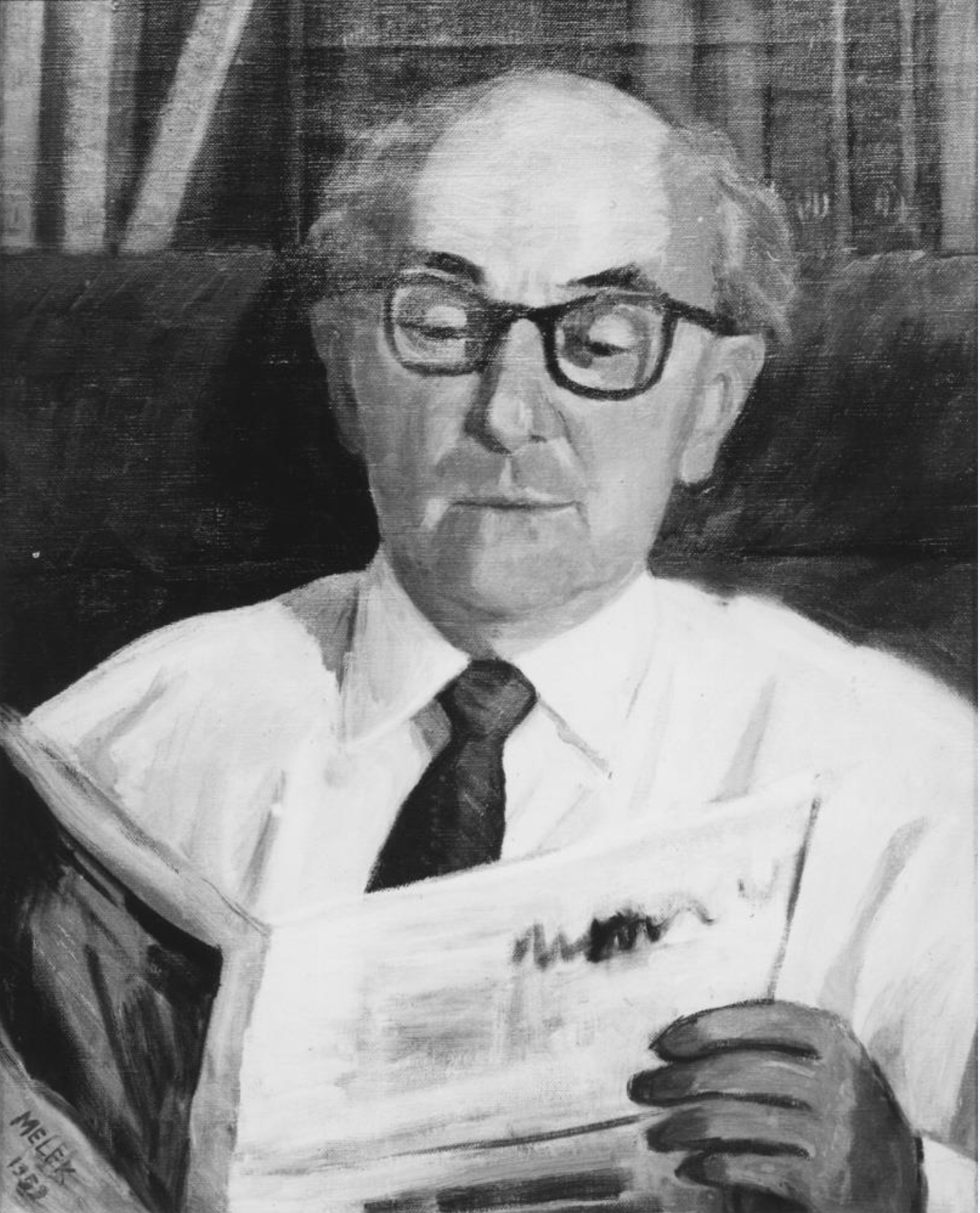 Portrait of Arno E. Lampé, 1959, painted by Melek Lampé in Munich - Photo: City Archive of Munich