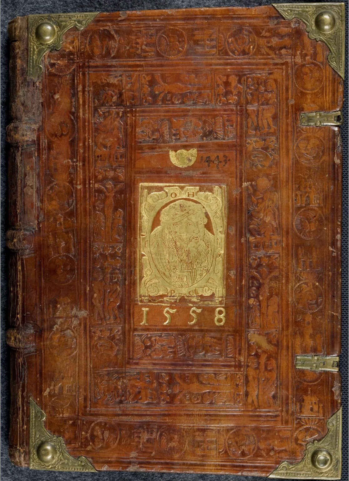 Front cover Heidelberg Writings 1470. Inside the handwritten Story of Johannes Schiltberger in the Ottoman Empire. Source: University Library Heidelberg, Cod. Pal. germ. 216
