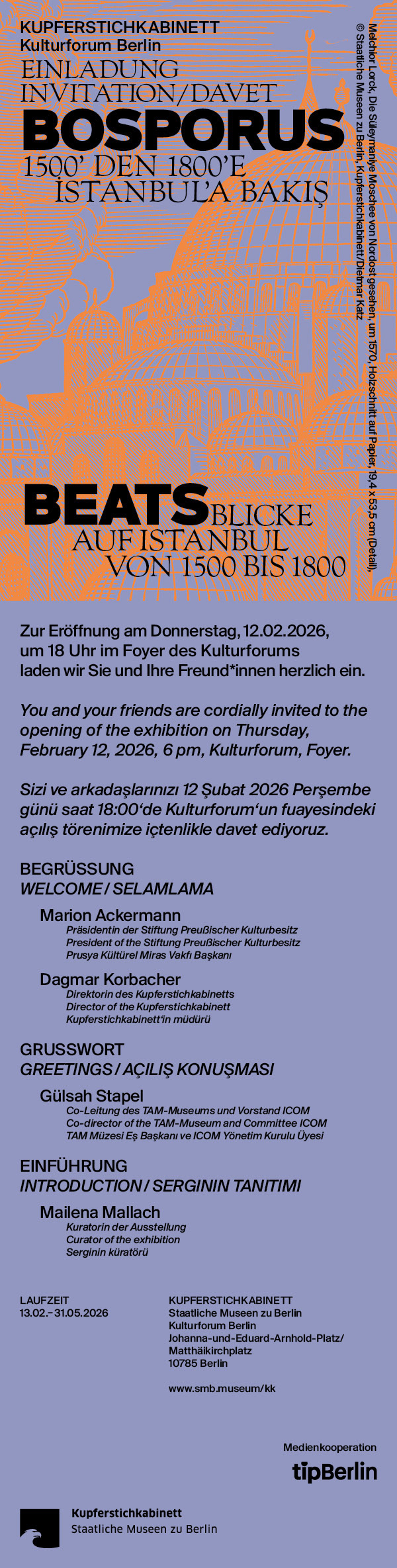Opening invitation of the exhibition. Design: Any Studio ©Staatliche Museen zu Berlin, Kupferstichkabinett