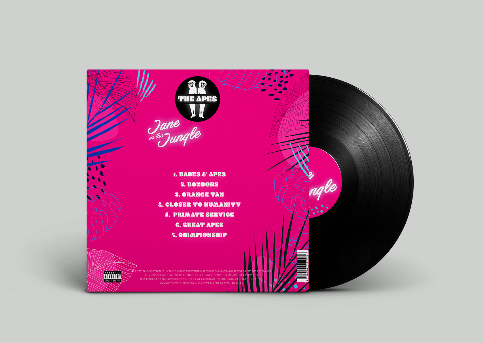 THE APES ep vinyl cover mockup