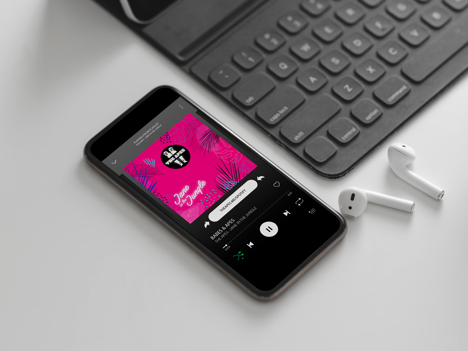 THE APES spotify mockup