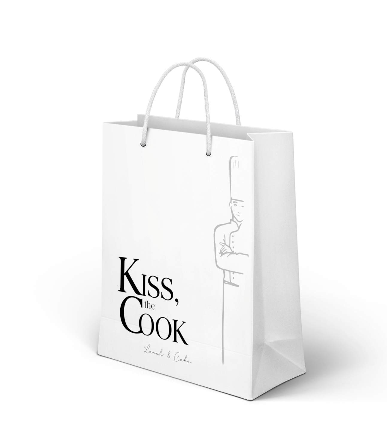 KISS,theCOOK papiertüte mockup