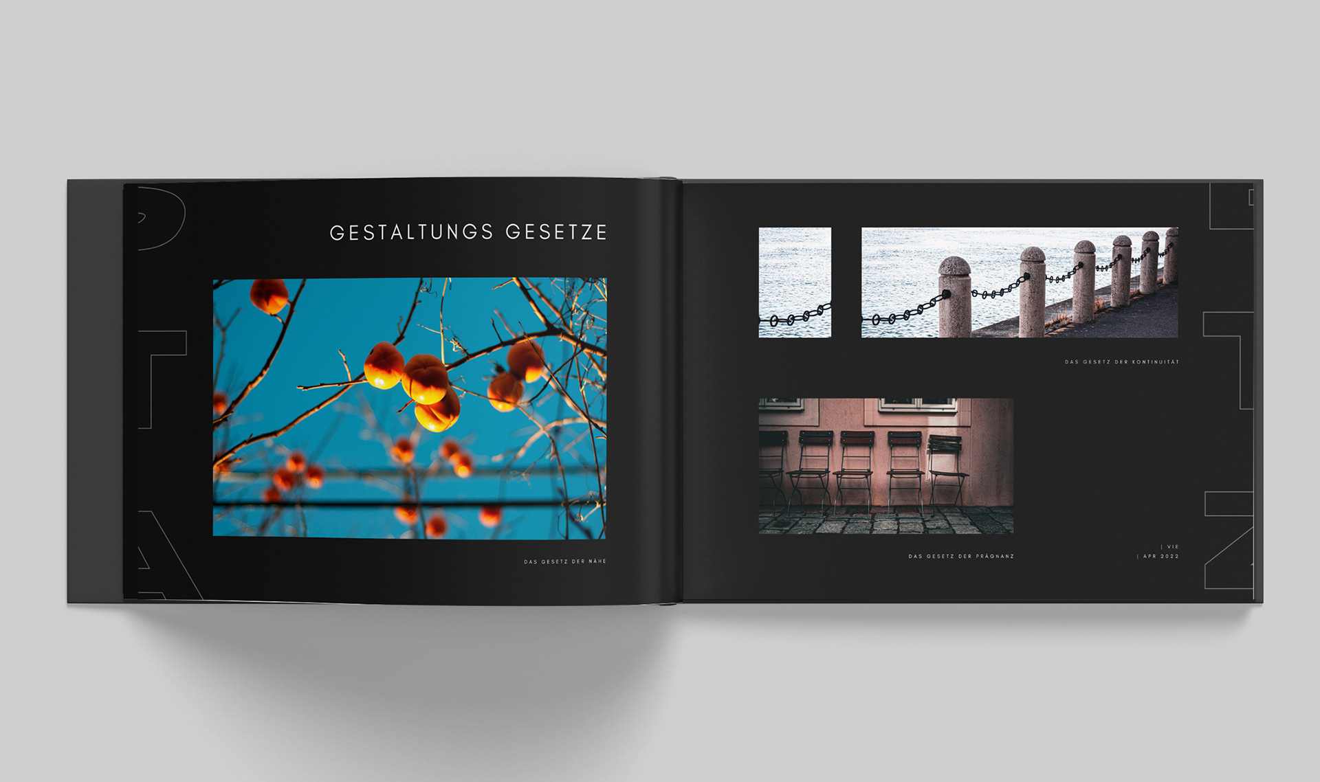 fotografie portfolio buch design 2022 | gestaltgesetze