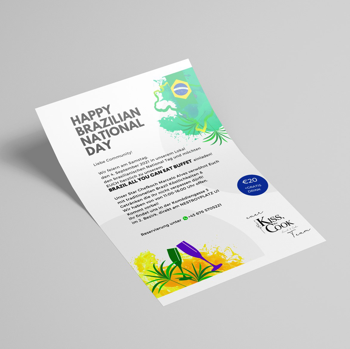 NATIONAL BRAZIL DAY MENU flyer for BRAZILTOGO