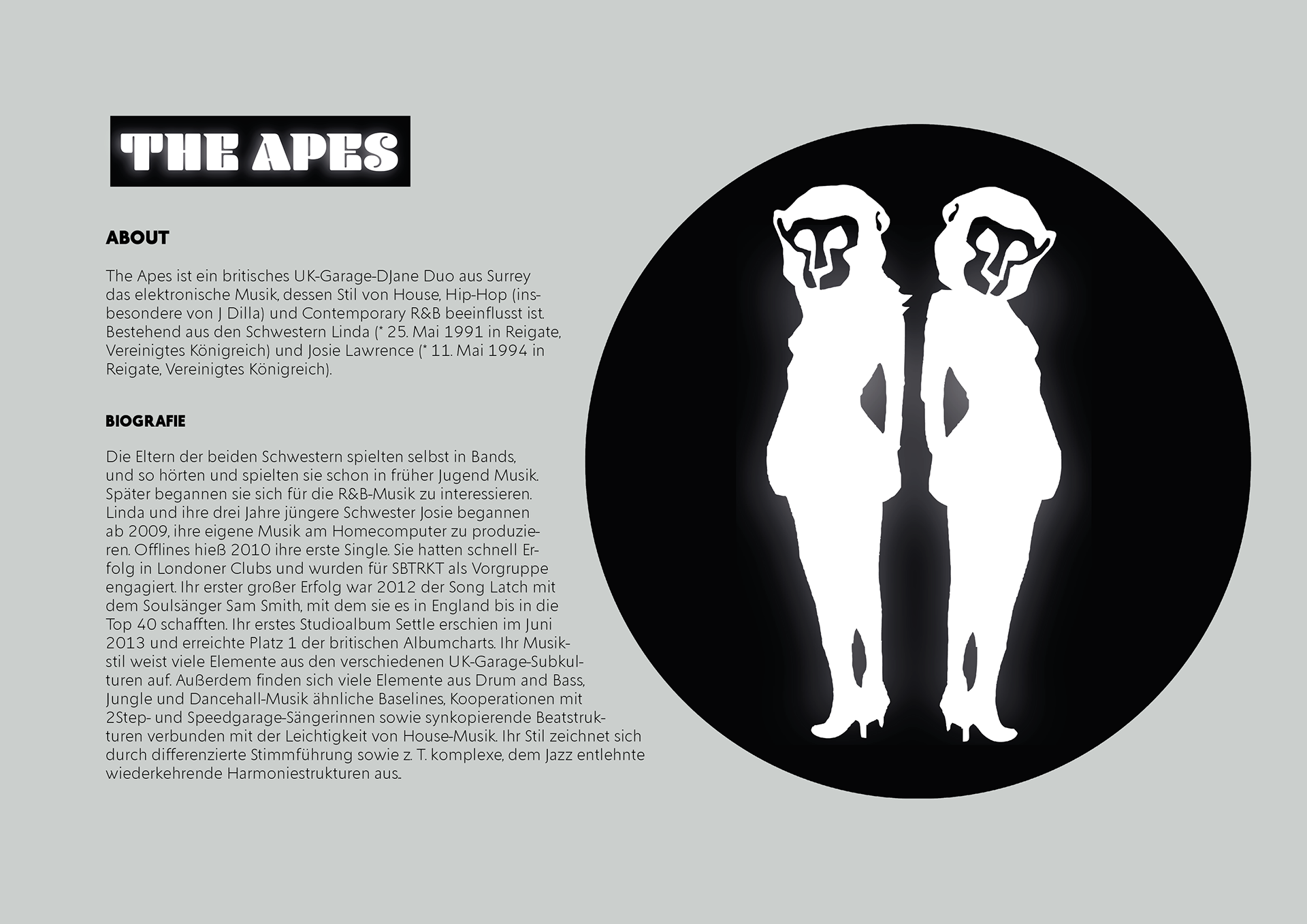 THE APES logo + biography