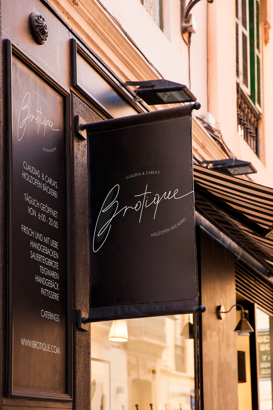 BROTIQUE bakery sign mockup