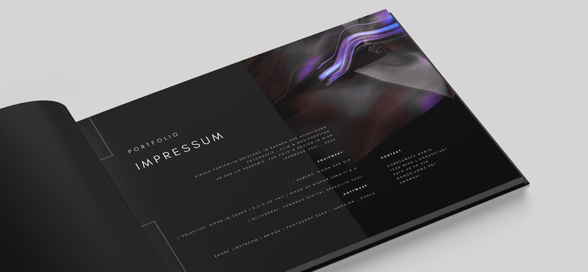 fotografie portfolio buch design 2022 | impressum