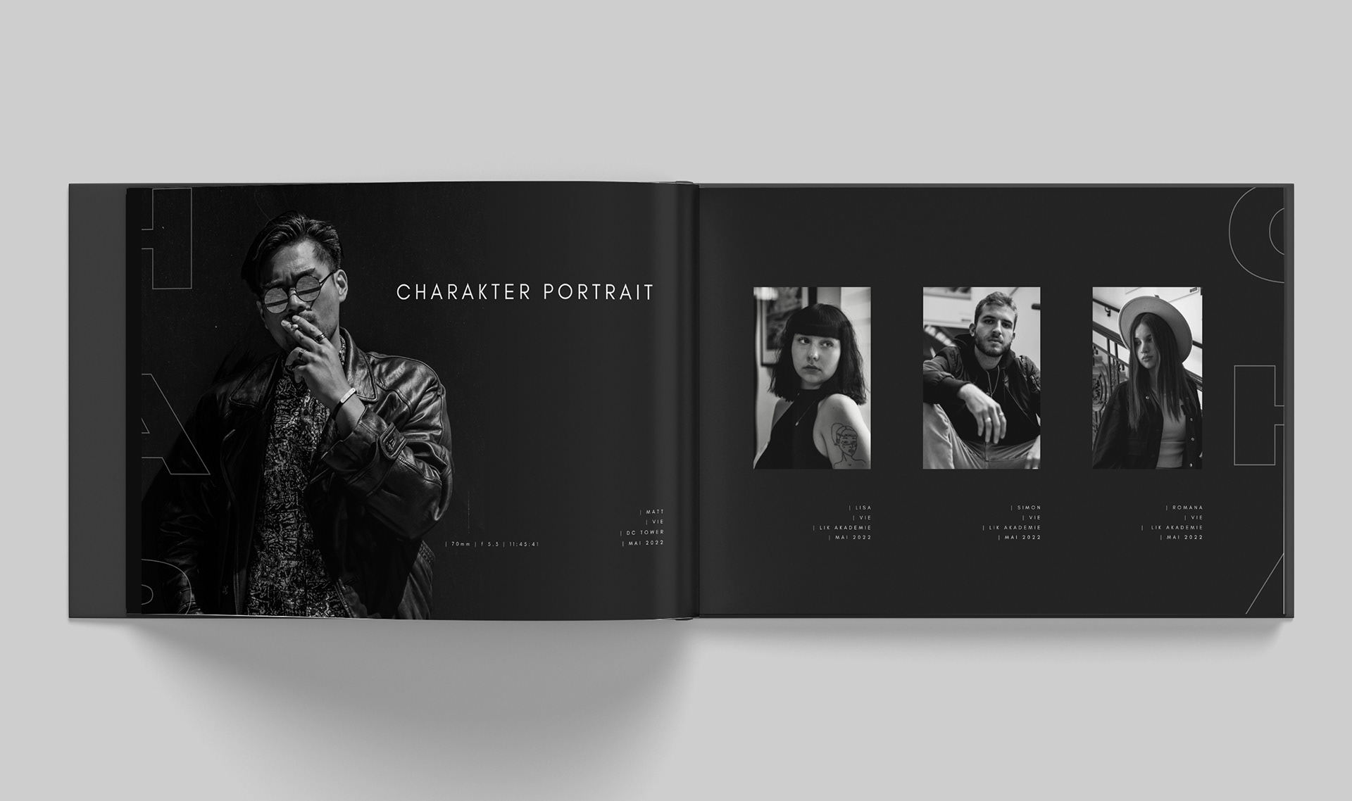 fotografie portfolio buch design 2022 | charakterportrait