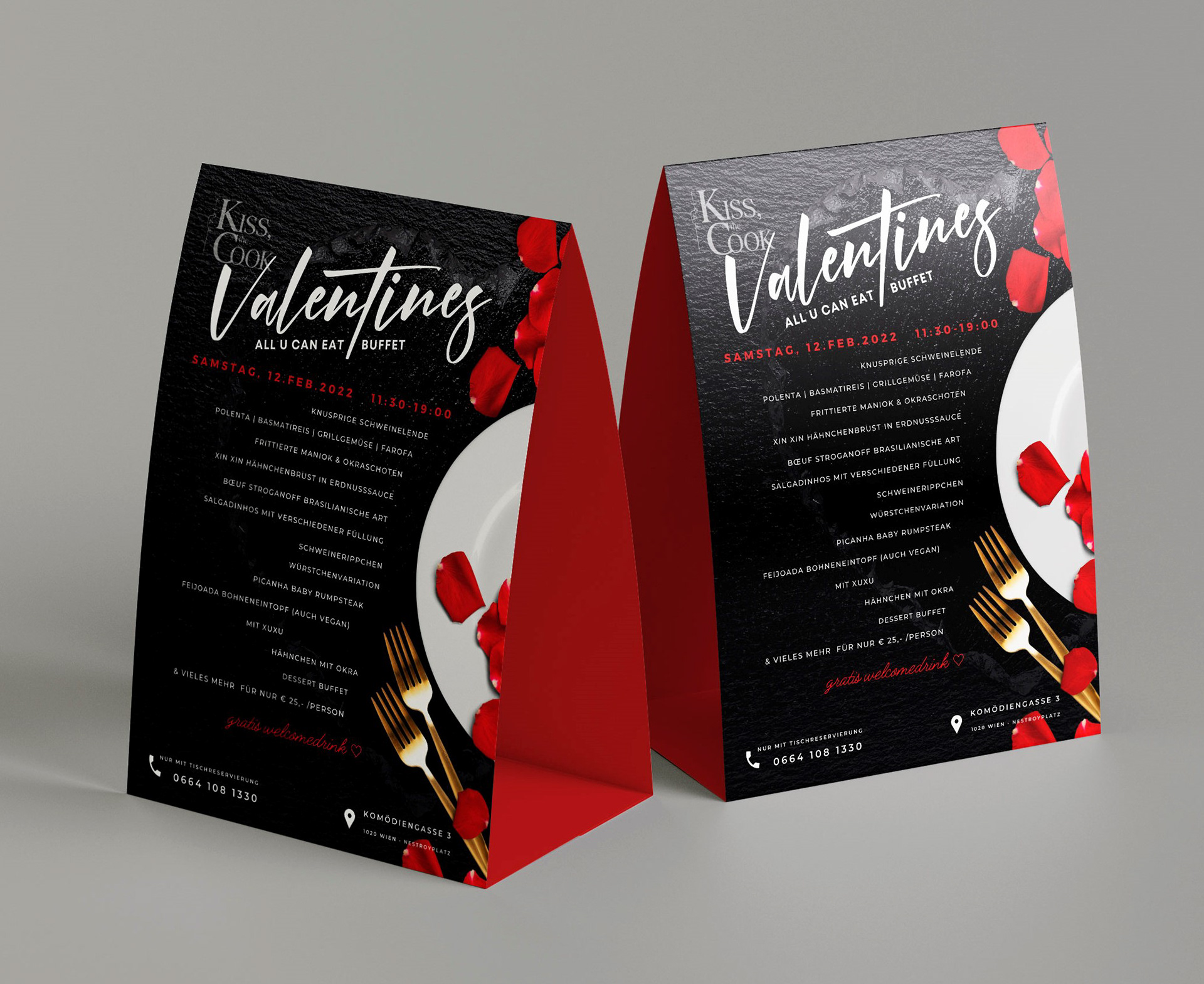 VALENTINES DINNER 2022 flyer for KisstheCook