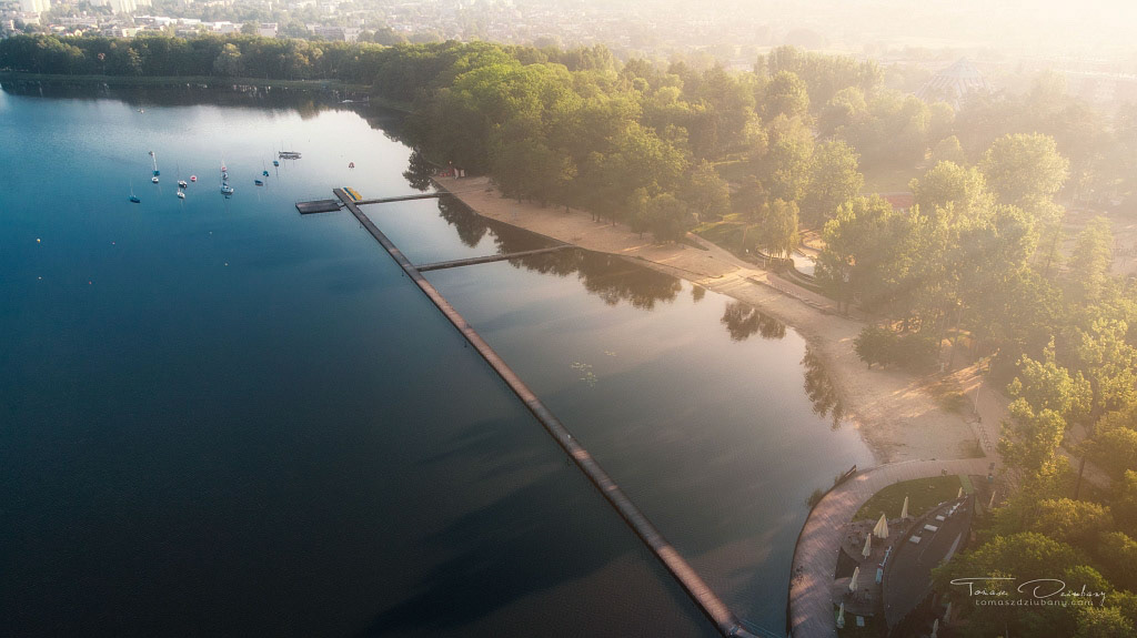 6:00AM Jezioro Paprocany Tychy wschód słońca