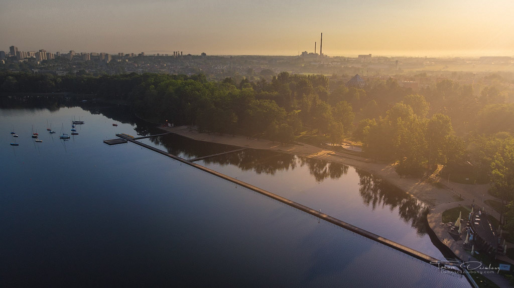6:00AM Jezioro Paprocany Tychy wschód słońca