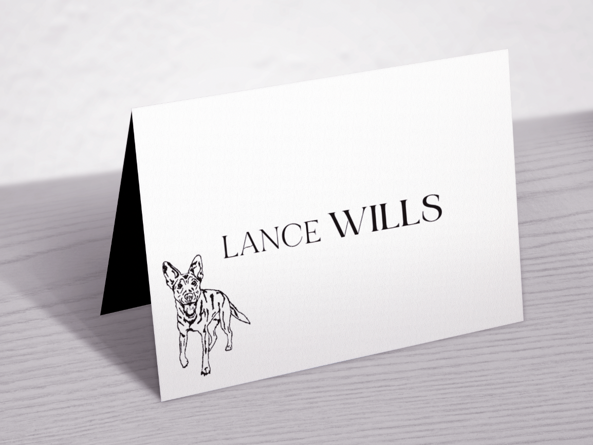 Custom table tents for wedding