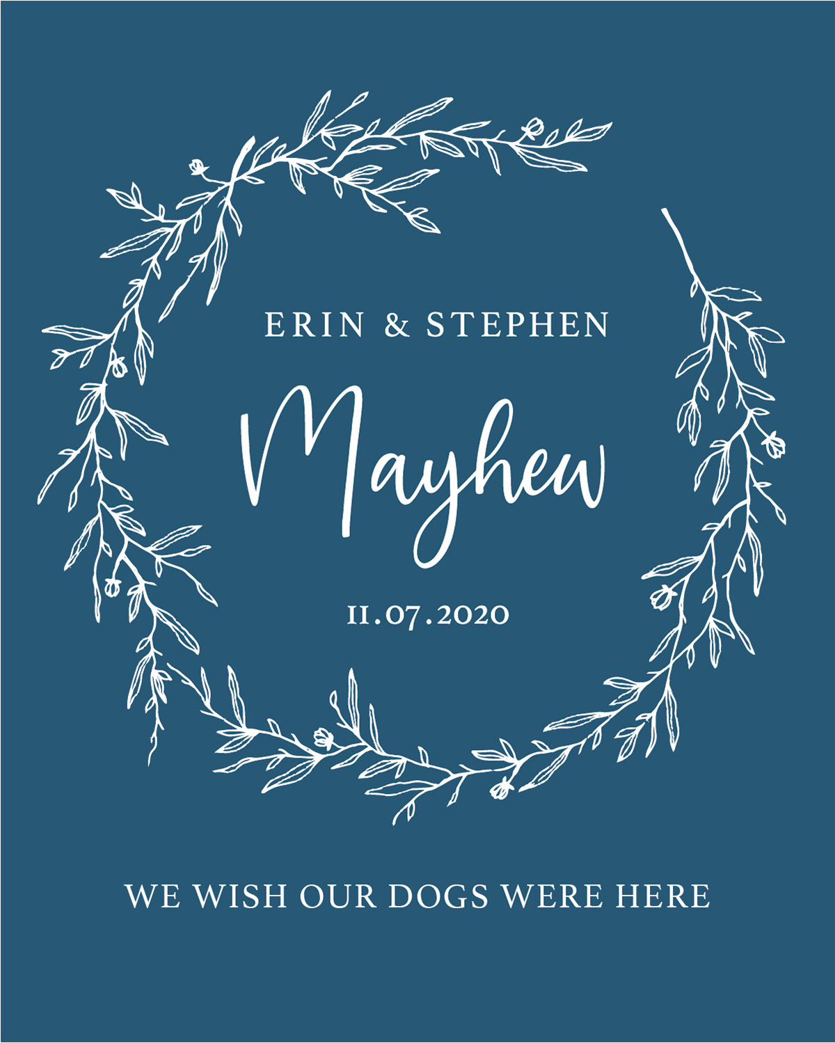 Custom wedding illustration.