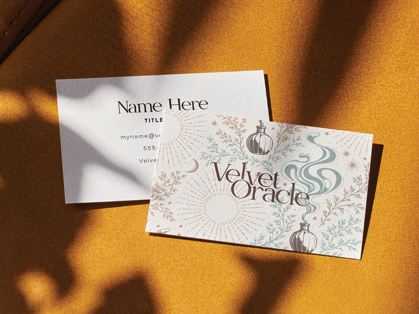 Business Card Design with Brand Patterning