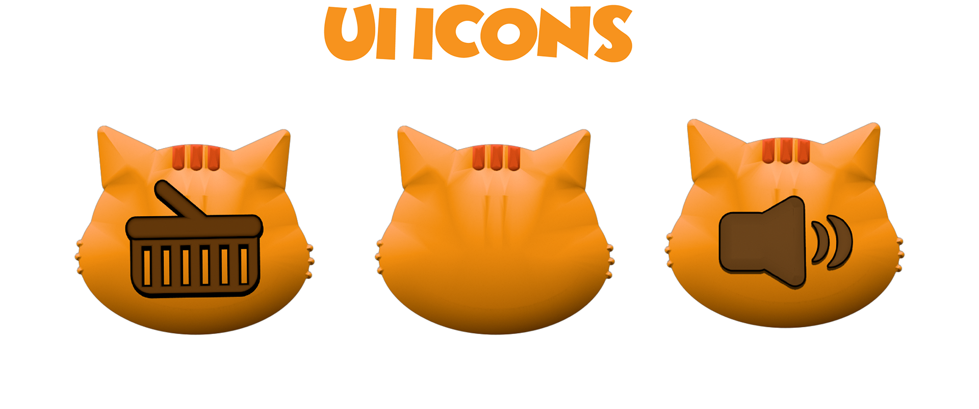 UI 3D Icon Shopping, Null and Sound ON/OFF