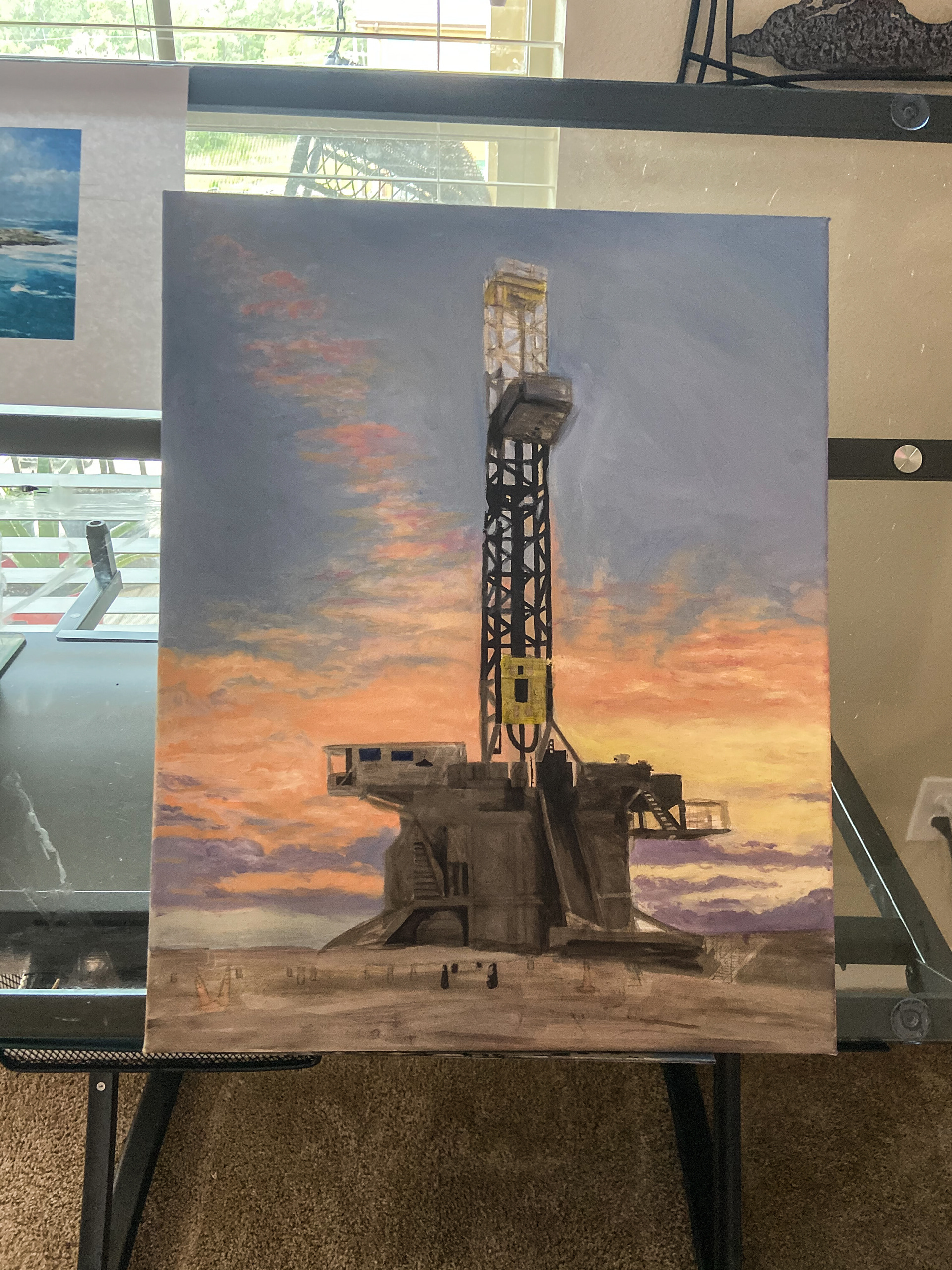 Oil Rig - 2022 - Present - Oil on Canvass