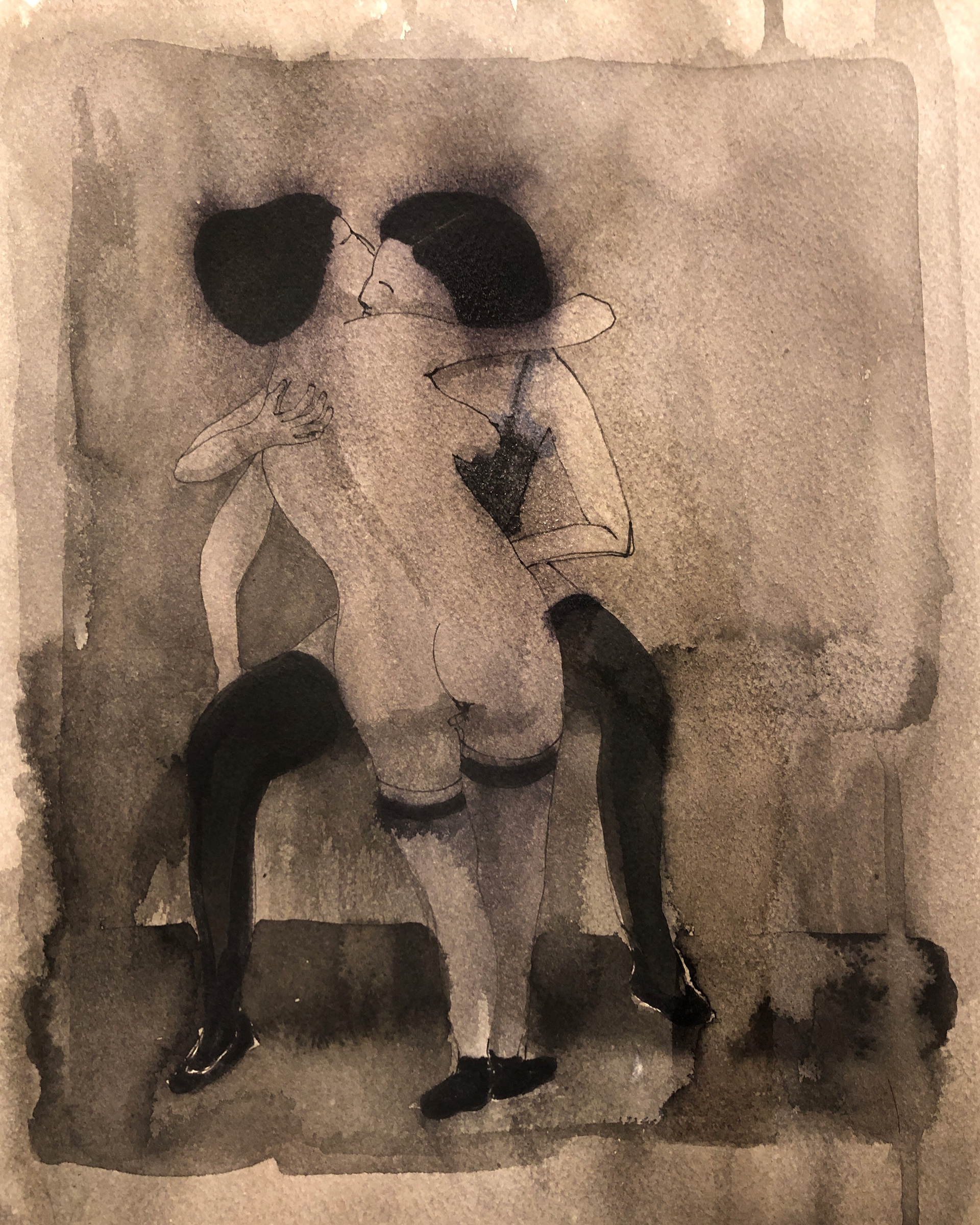 Amours lesbiens, ink on paper, 