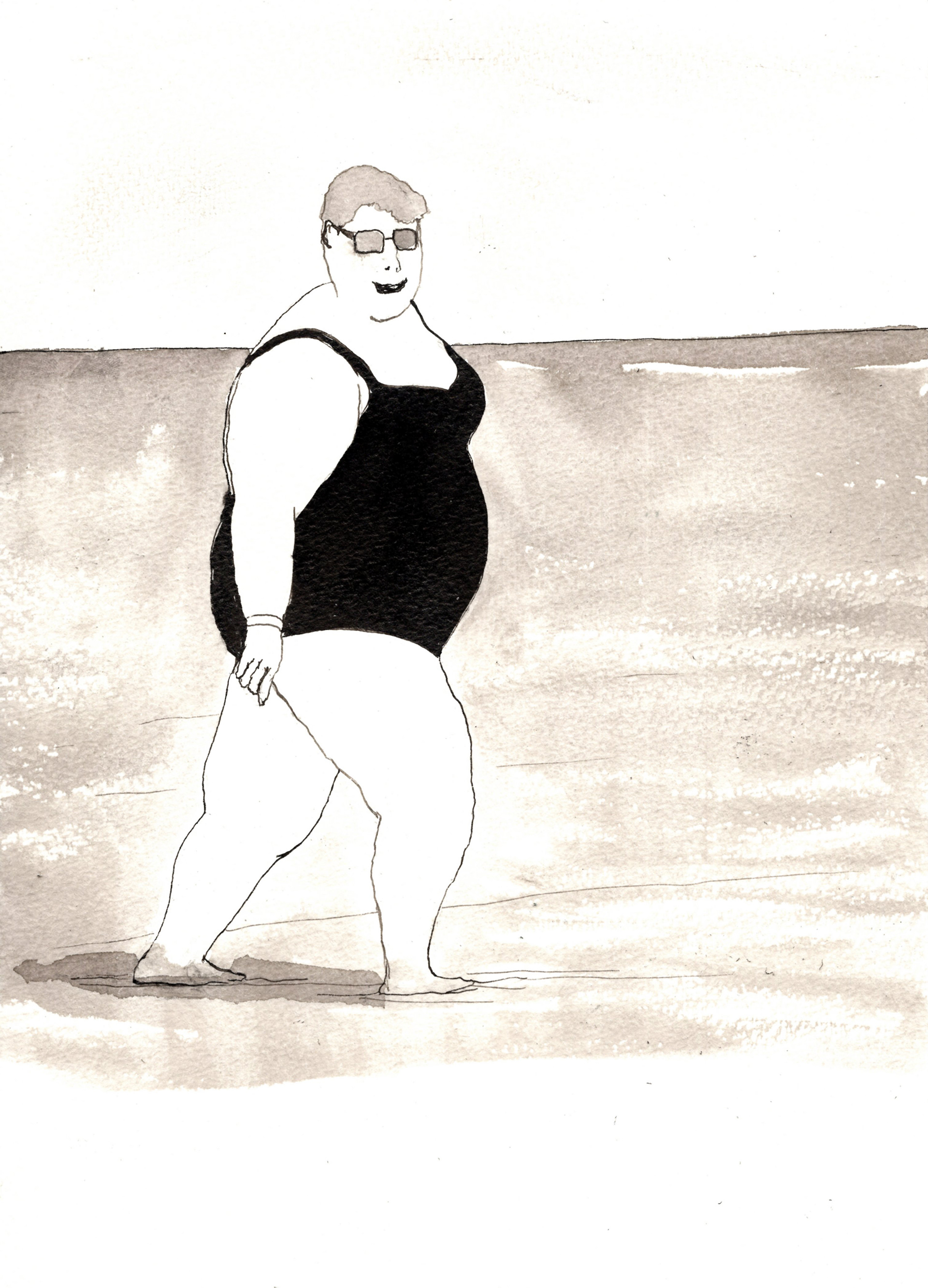 Blond on the beach, sold