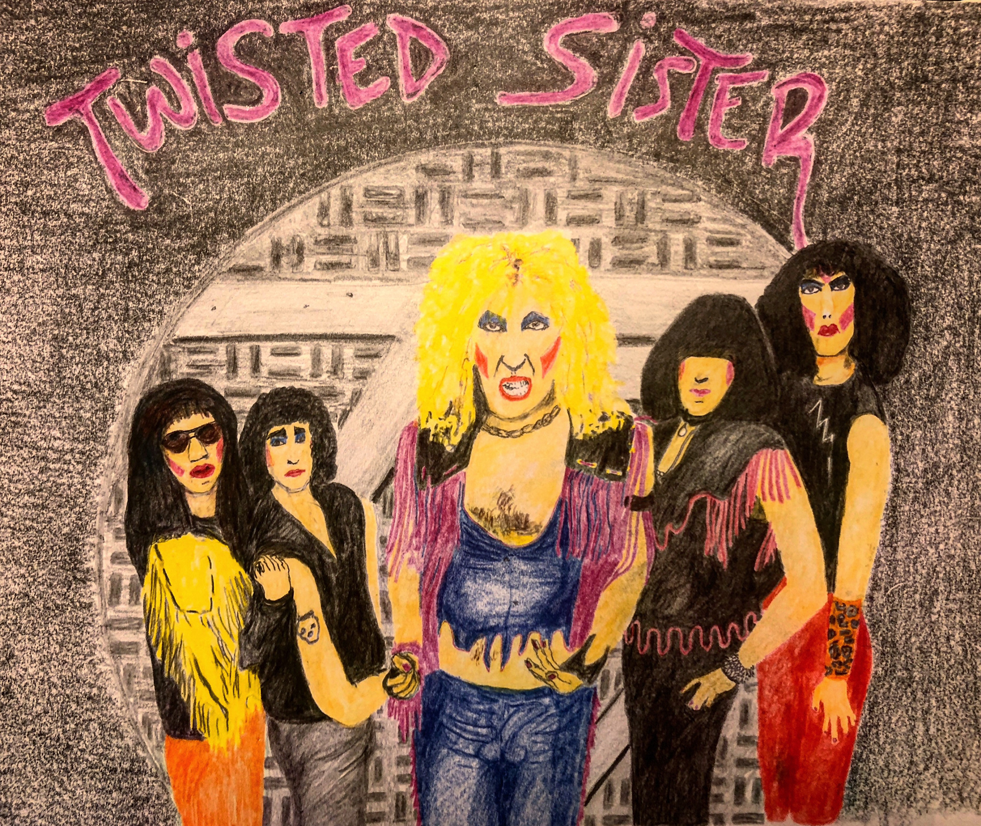 Twisted Sister, colour pencil, A4