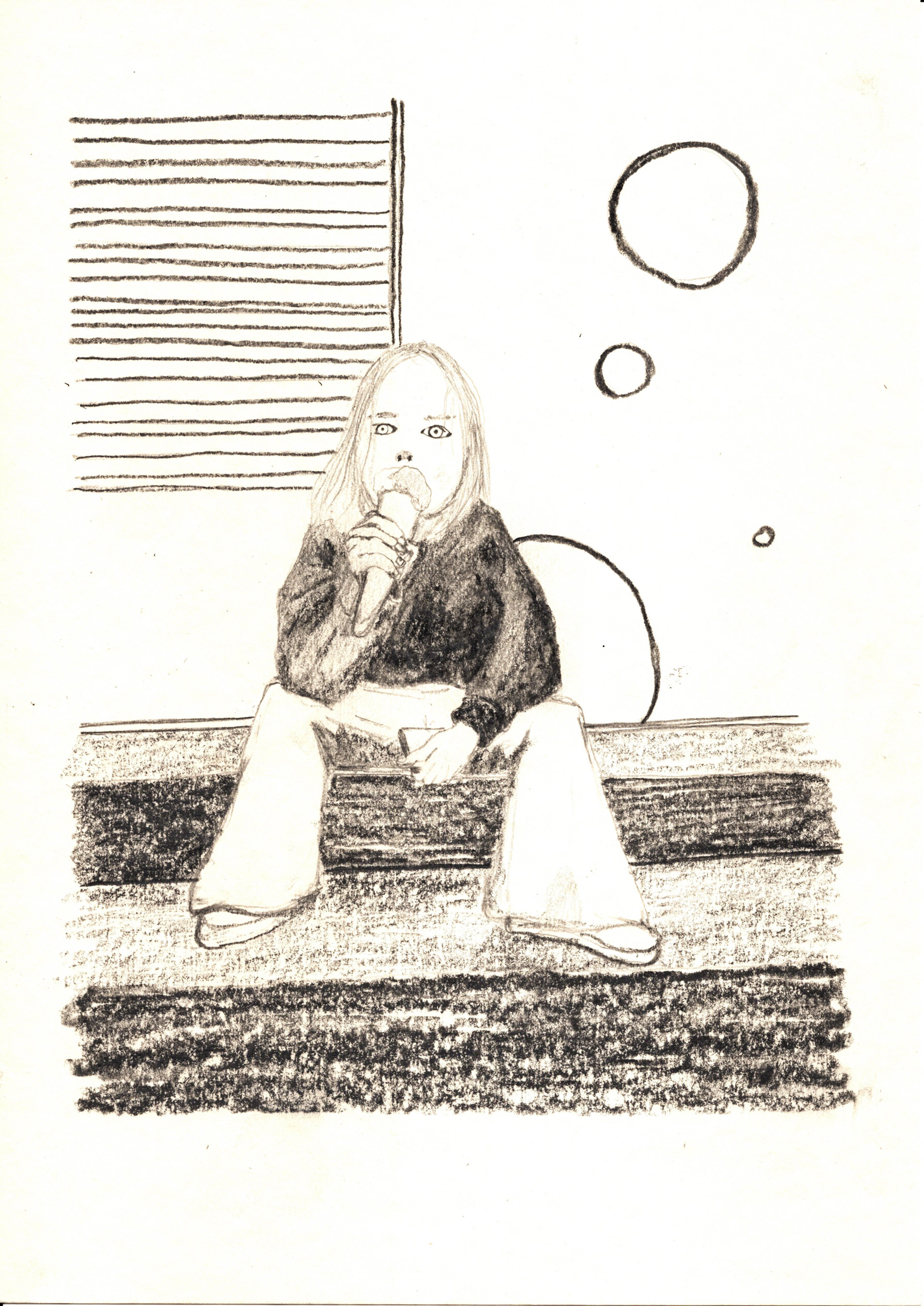 Anna's daughter, pencil on paper, A4