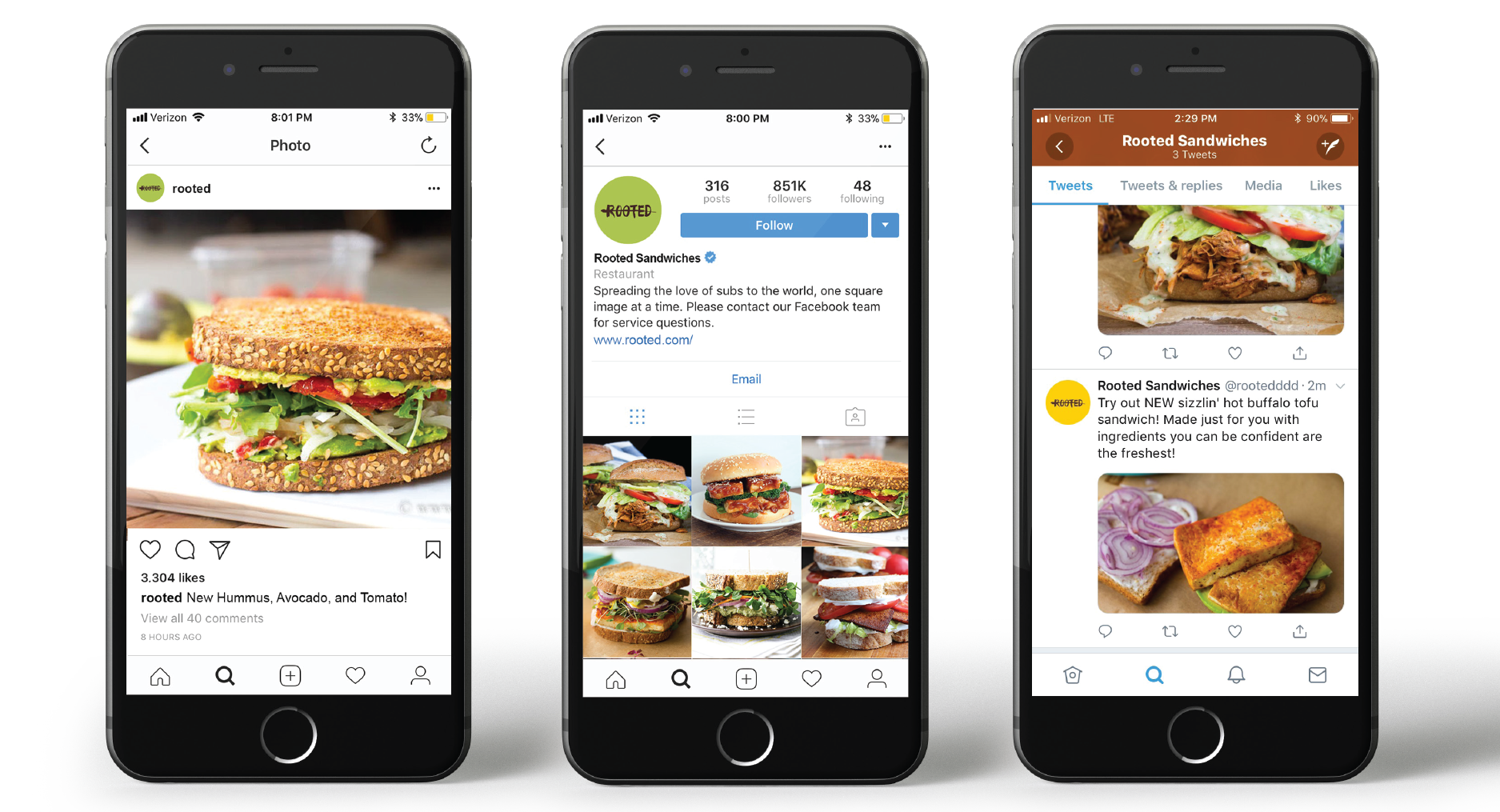 Examples of Social Media Presence