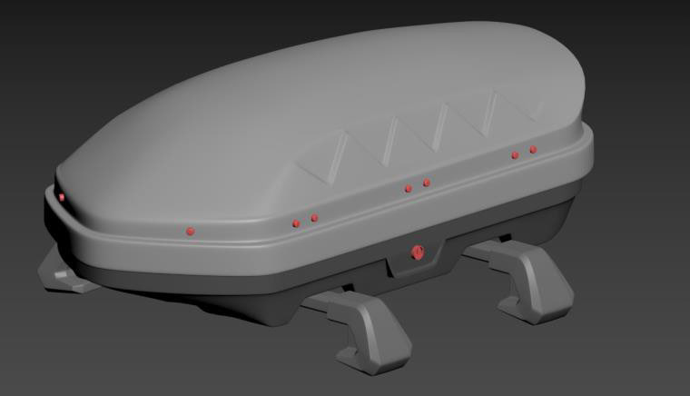ROOF BOX 3D MODELING FOR HONDA JAZZ CAR TOY