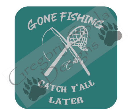Gone FIshing Vinyl Decal