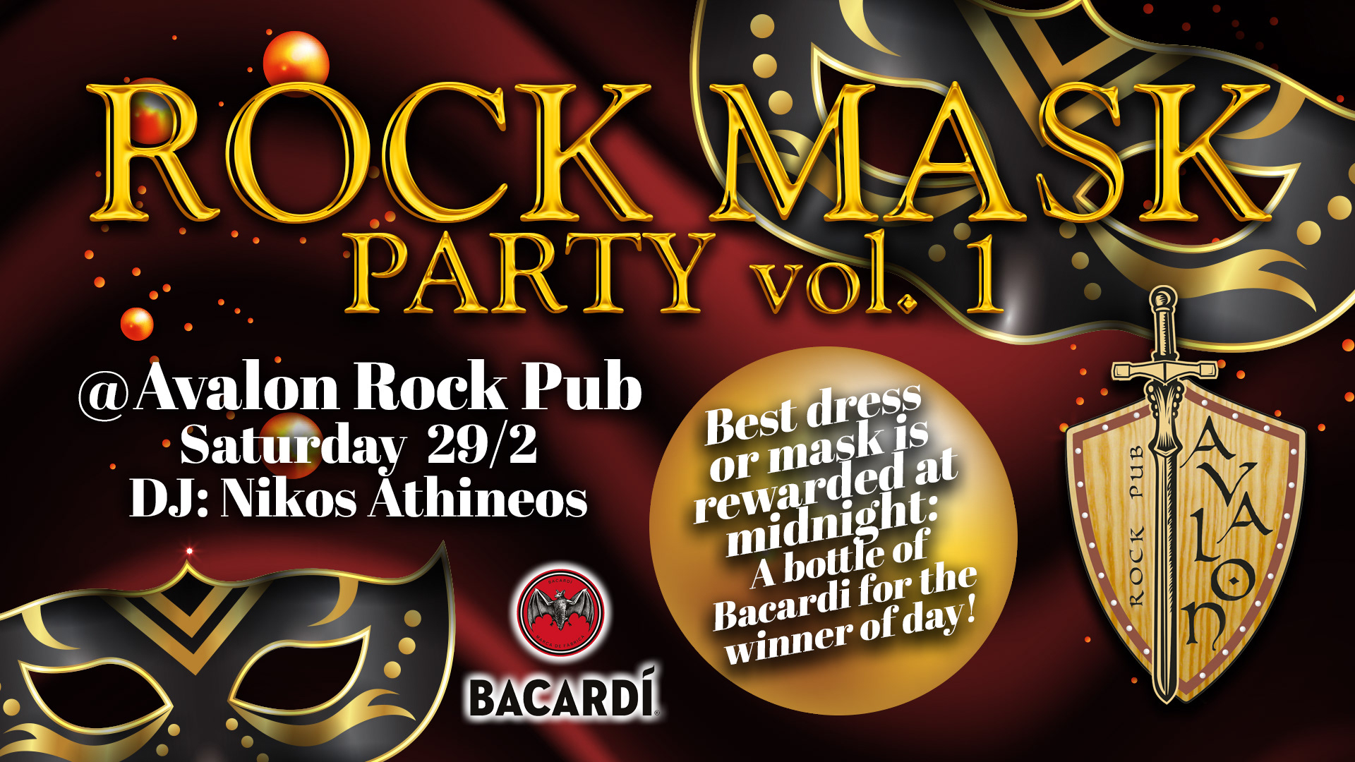 Event ad - Avalon Rock Pub Chania Crete
