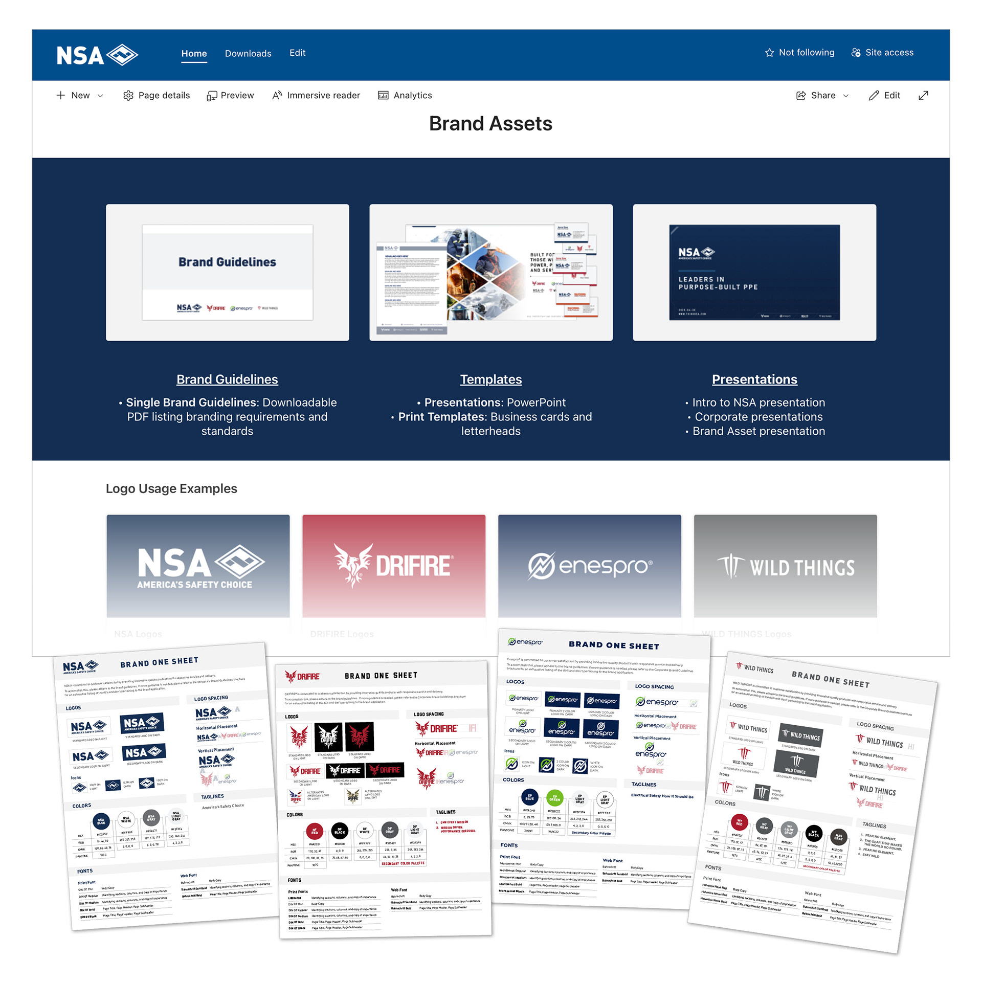 NSA Brand Asset Site