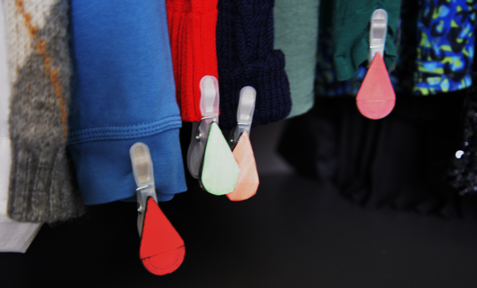 ColorWear tags attached to clothingitems