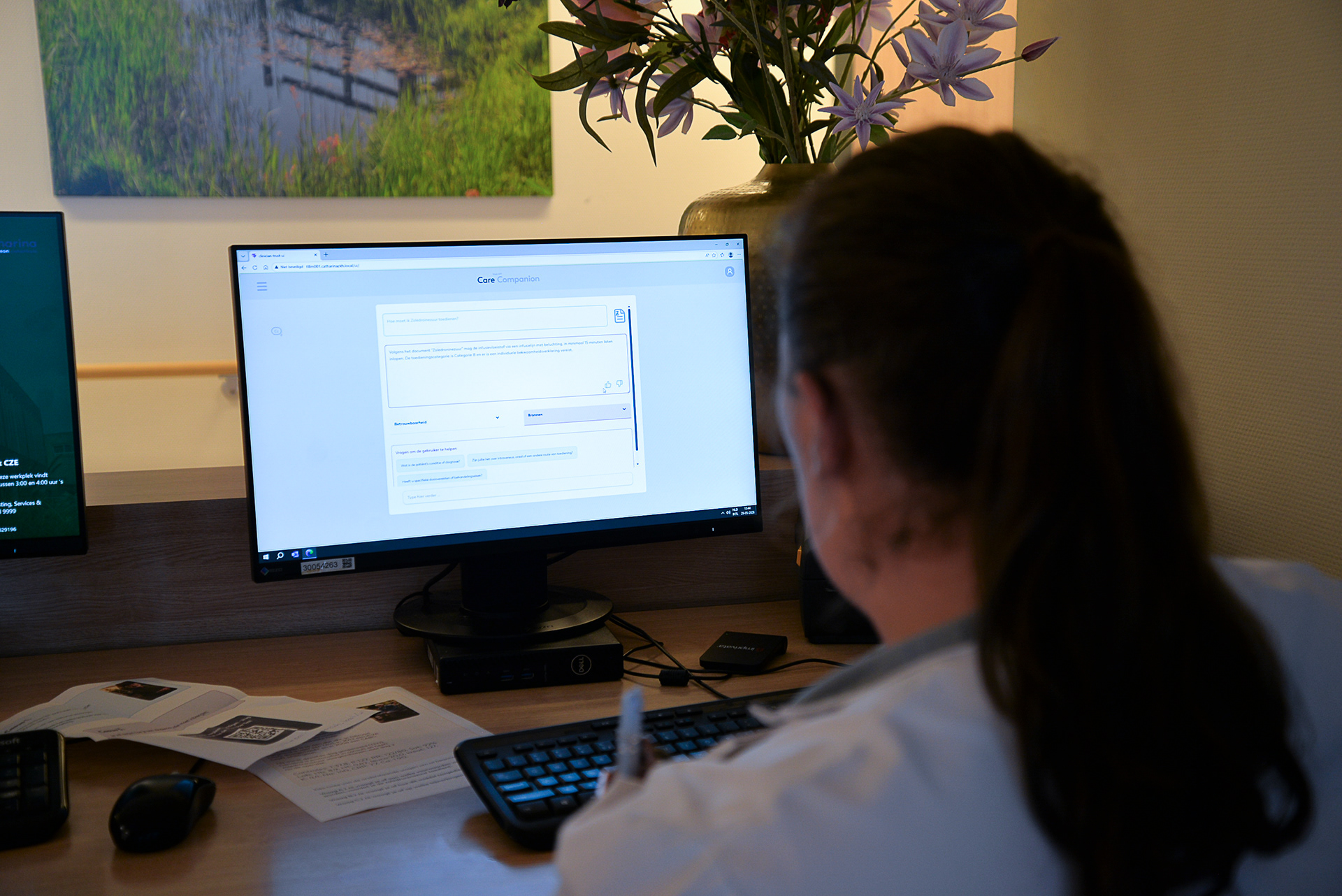 Participant during pilot user test