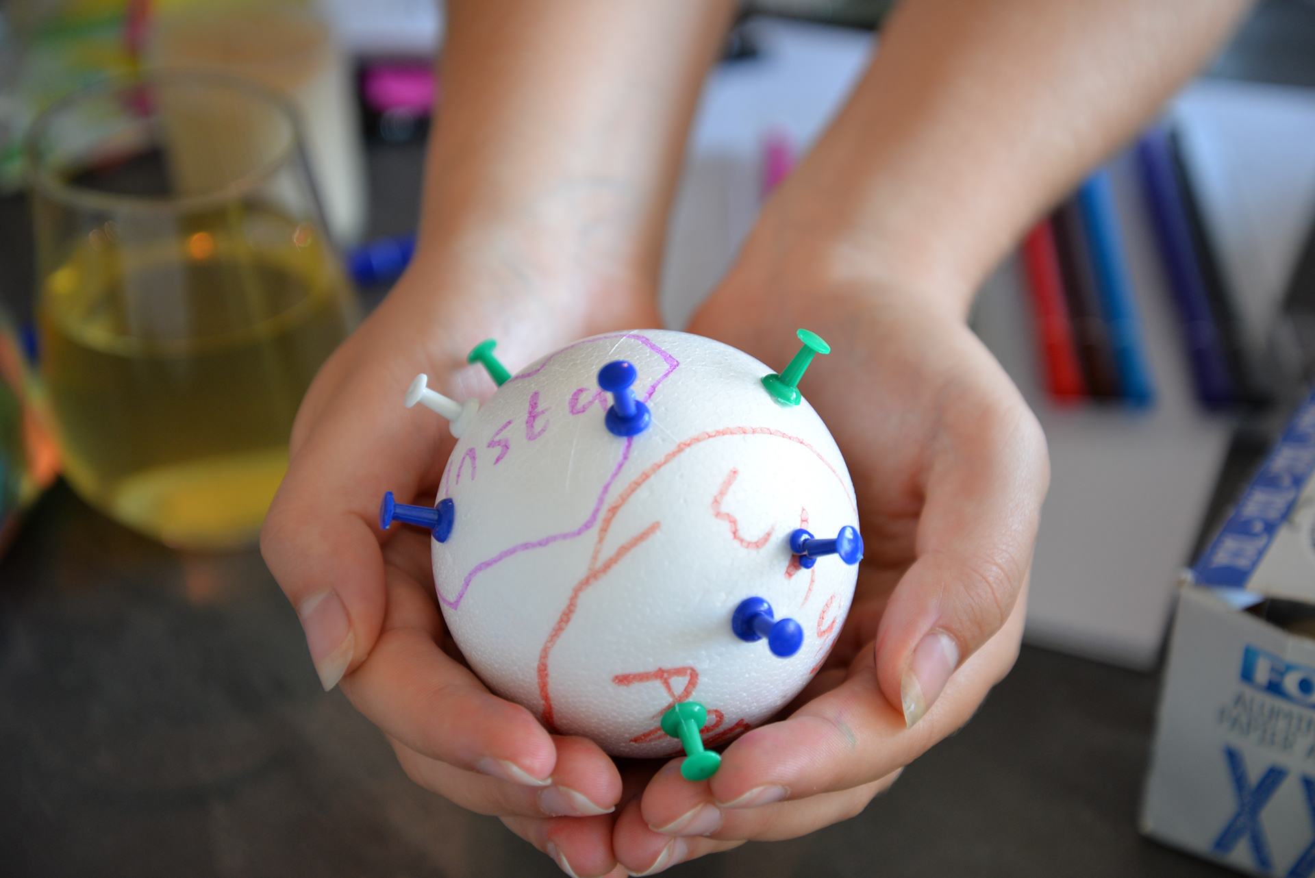 Participants shows prototype made during co-creation