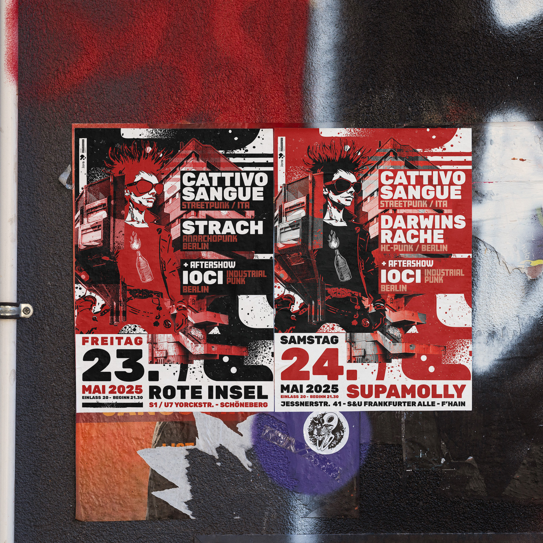 Plakate, Flyer und Werbung für Konzerte, Festivals, Ausstellungen und Veranstaltungen.