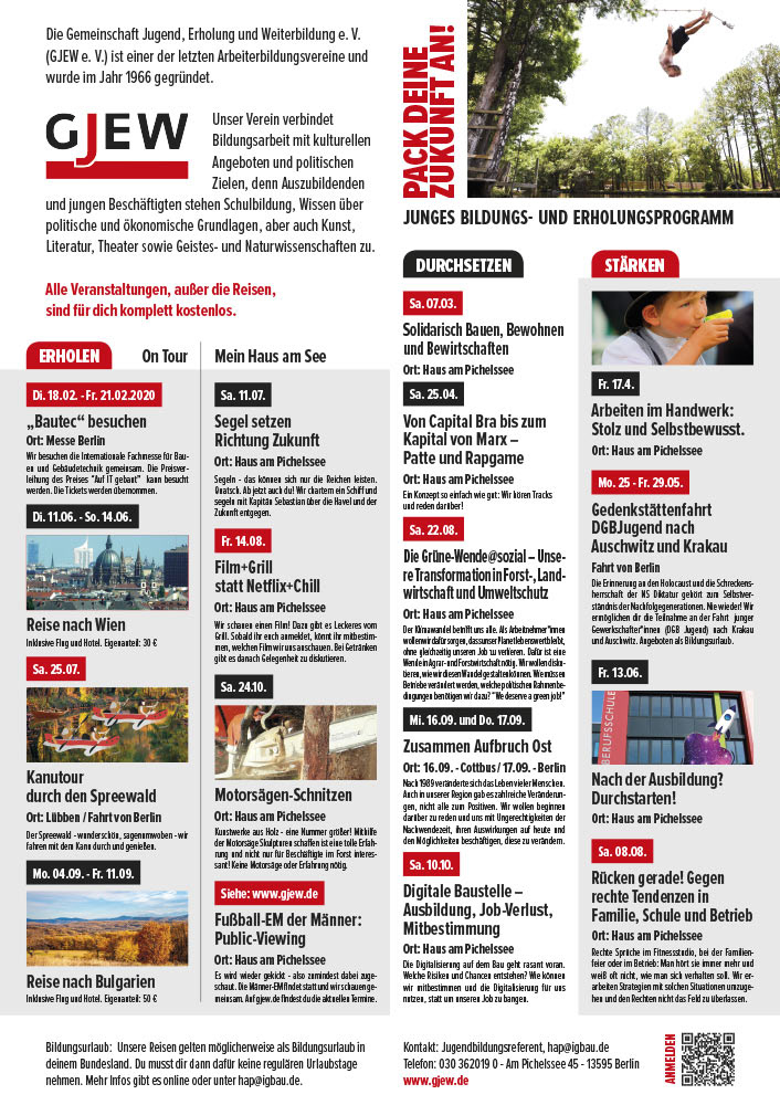 GJEW, Junges Bildungs- und Eholungsprogramm