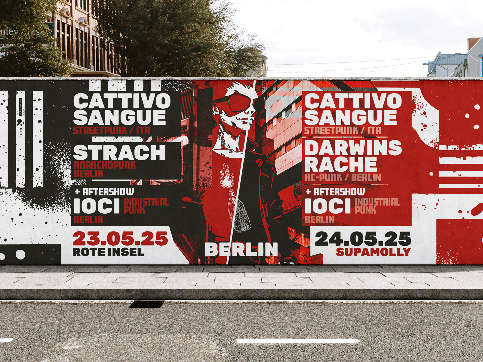 Plakate, Flyer und Werbung für Konzerte, Festivals, Ausstellungen und Veranstaltungen.