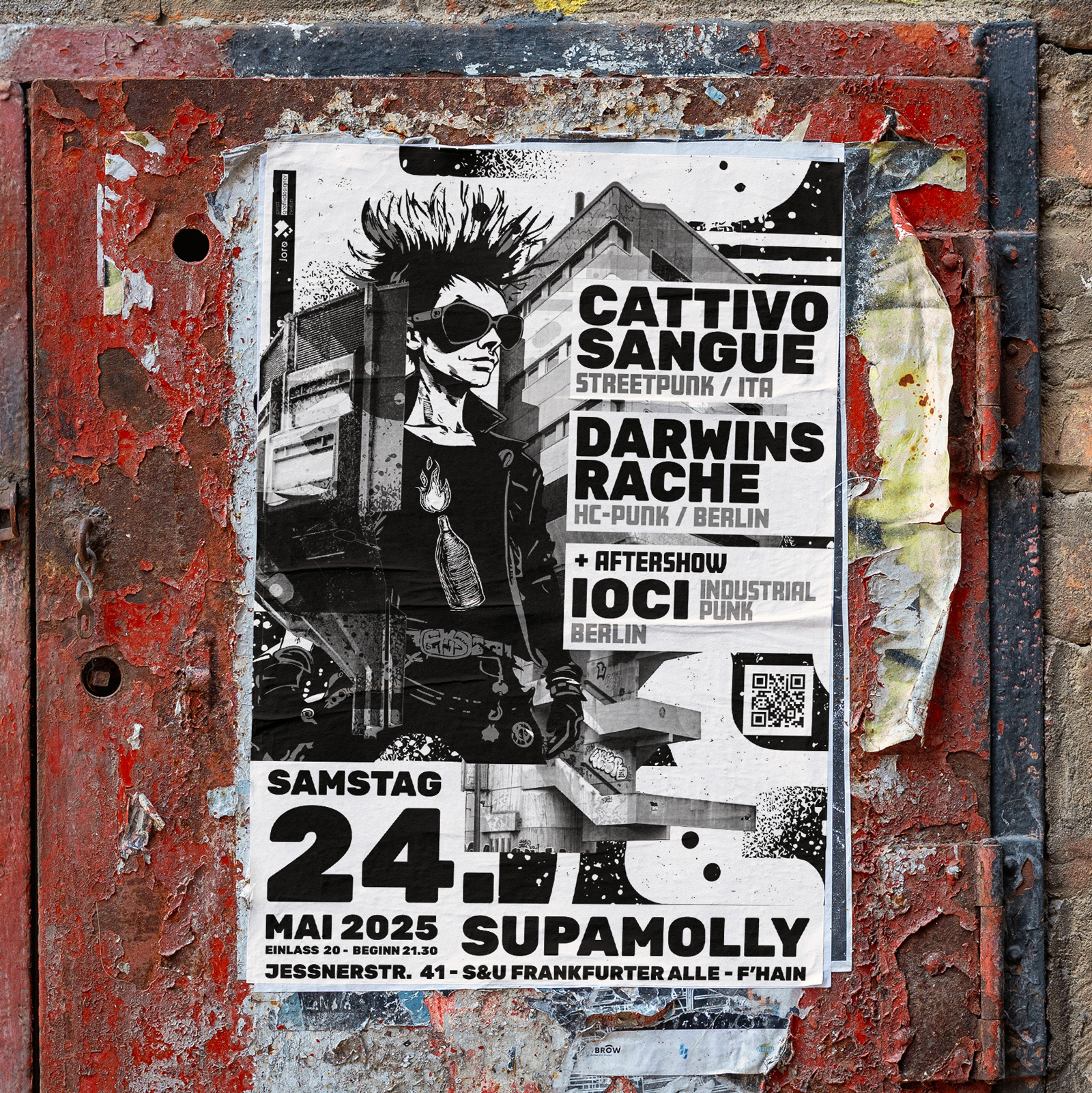 Darwins Rache, Punk-Konzert in Berlin Plakat