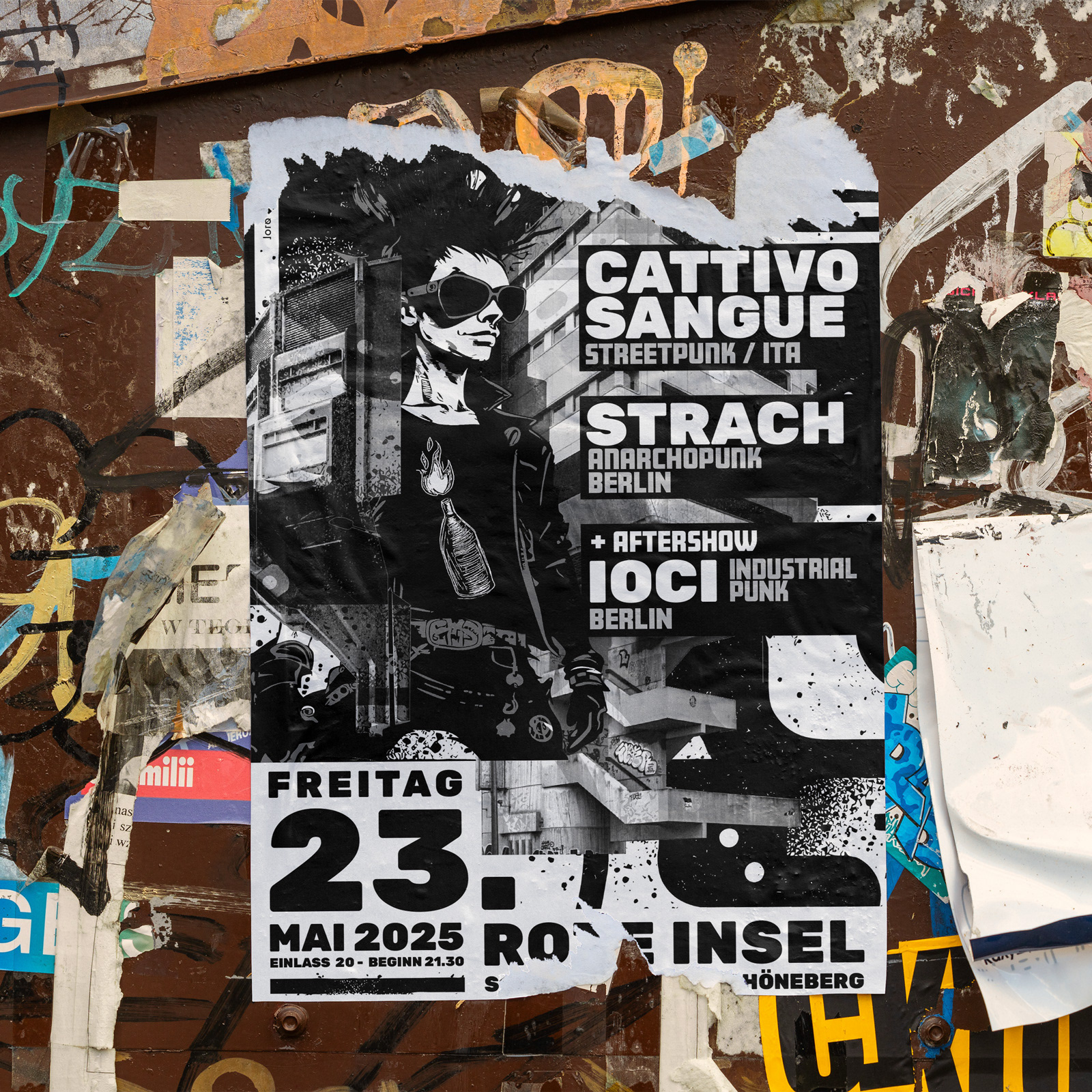Ioci, Industrial-Punk-Konzert in Berlin Plakat
