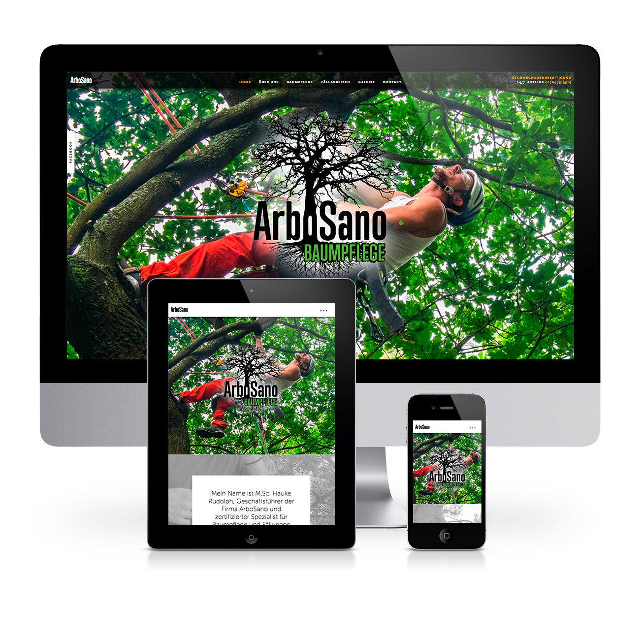 ArboSano - Die Webseite wurde mit Adobe Muse erstellt.