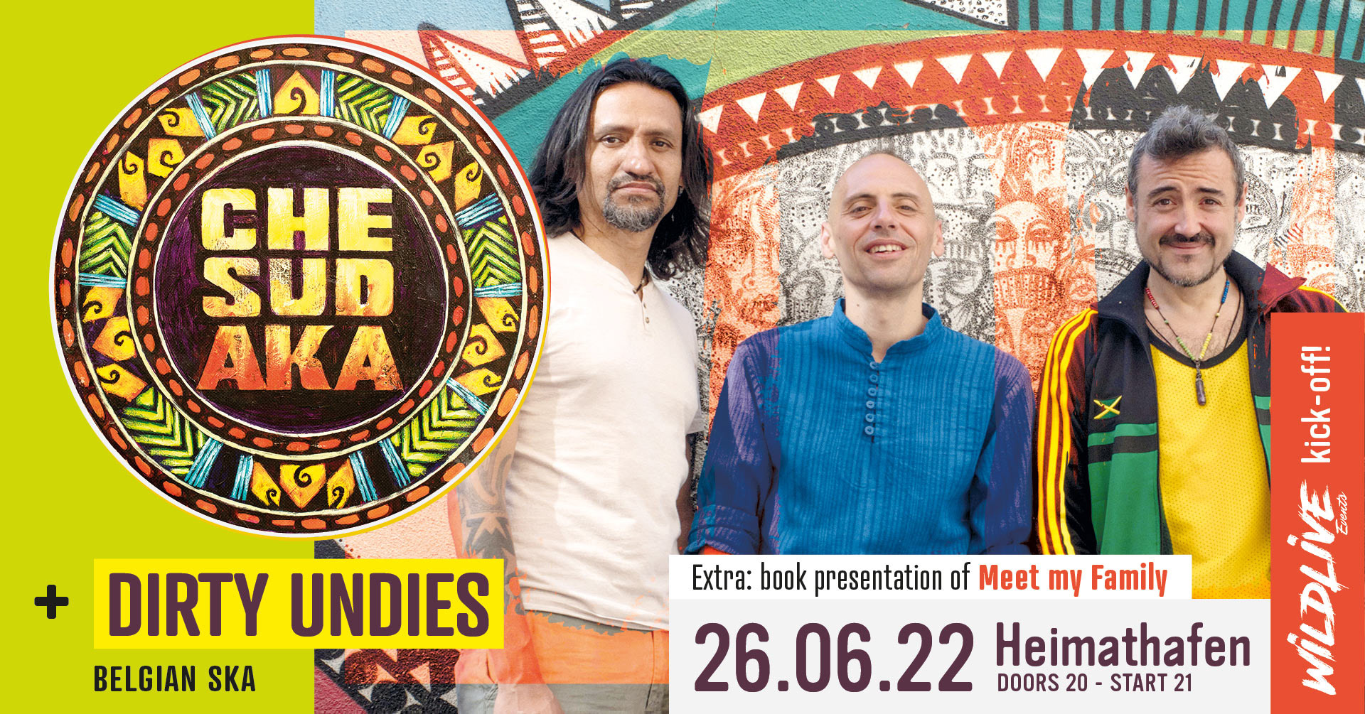 Che Sudaka + Dirty Undies @ Heimathafen (Berlin) - Facebook Event Cover